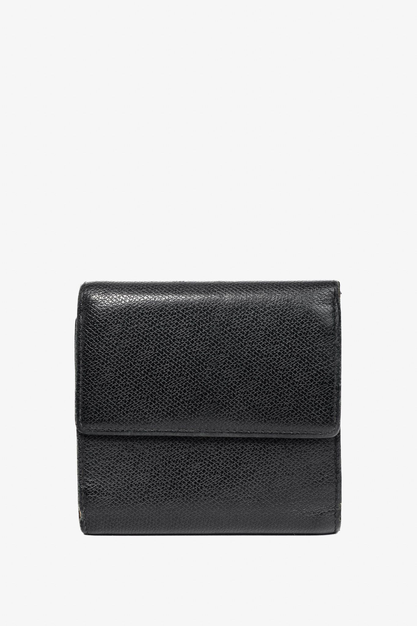 Chanel Chanel Black Leather Coco-Button Trifold Compact Wallet Size ONE SIZE - 4 Thumbnail