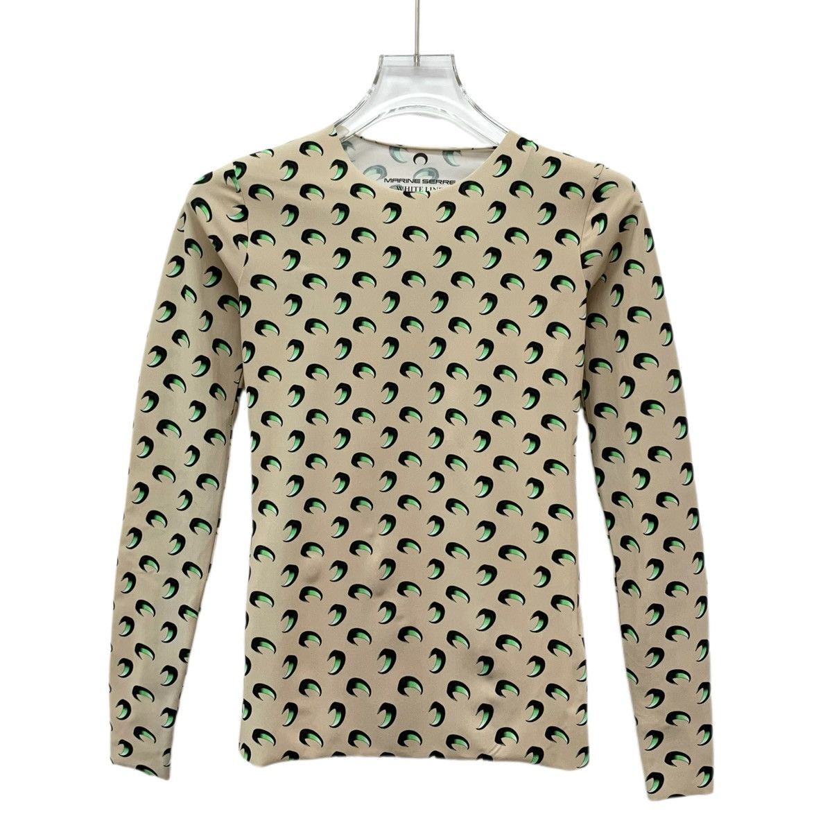 Marine Serre Marine Serre All-Over Moon Print Long Sleeve T-Shirt K26WX Size S / US 4 / IT 40 - 1 Thumbnail