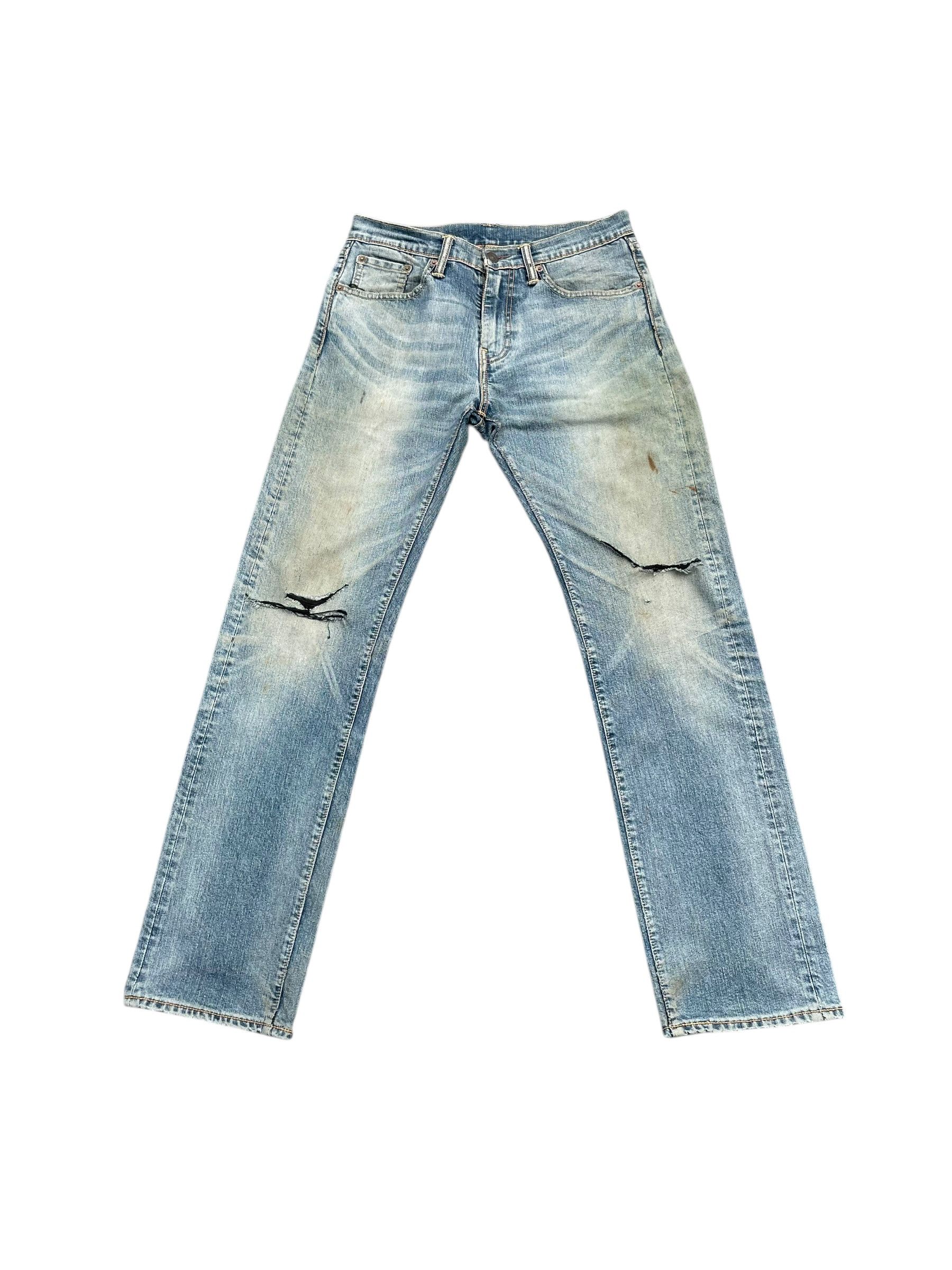 Levi's Levis 505 Faded Quilted Lining Distresed Denim Size US 31 - 1 Thumbnail