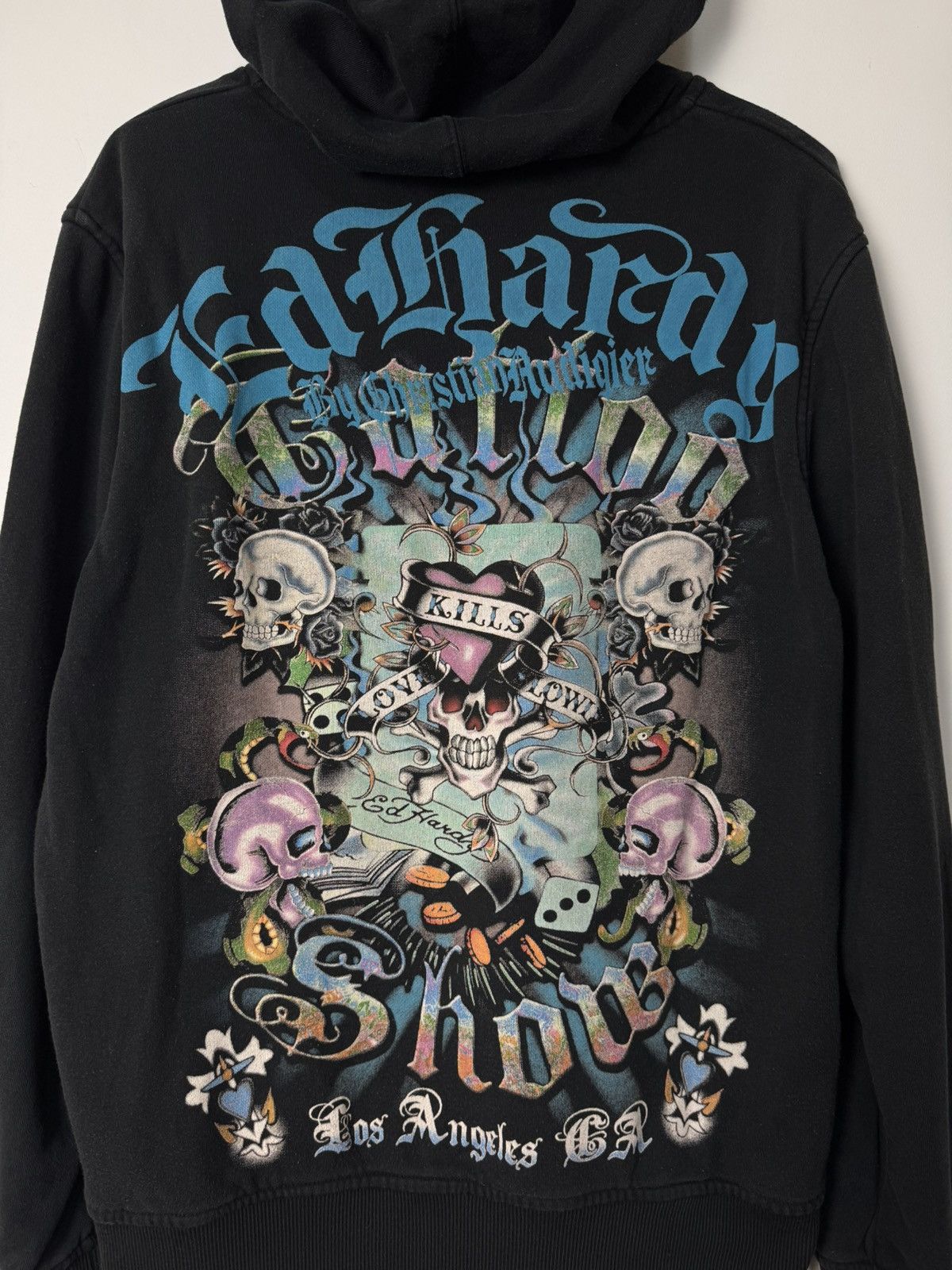 Ed Hardy Vintage Ed Hardy 00s Skull Tattoo Zip Hoodie Y2K streetwear Size US XL / EU 56 / 4 - 9 Thumbnail