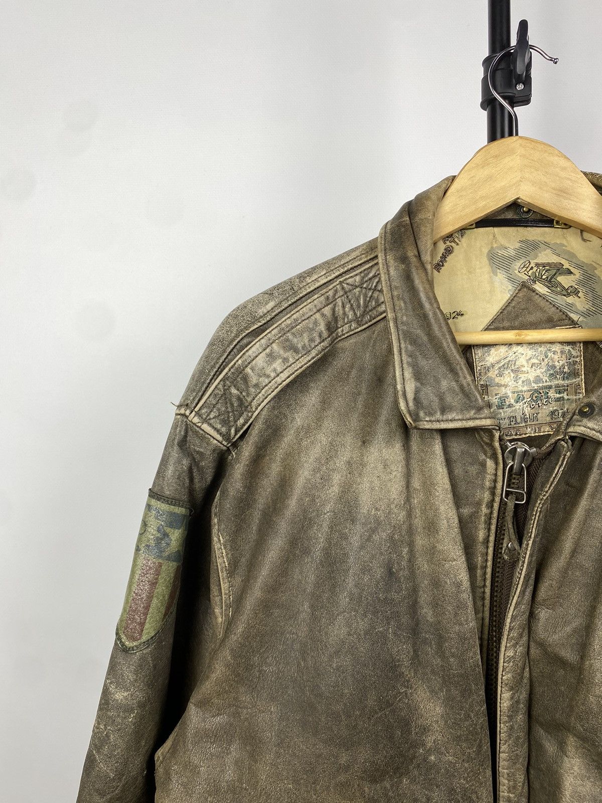 Vintage 🪖VINTAGE FRIEDRICH Aviator BROWN Leather Bomber Jacket Size US M / EU 48-50 / 2 - 3 Thumbnail