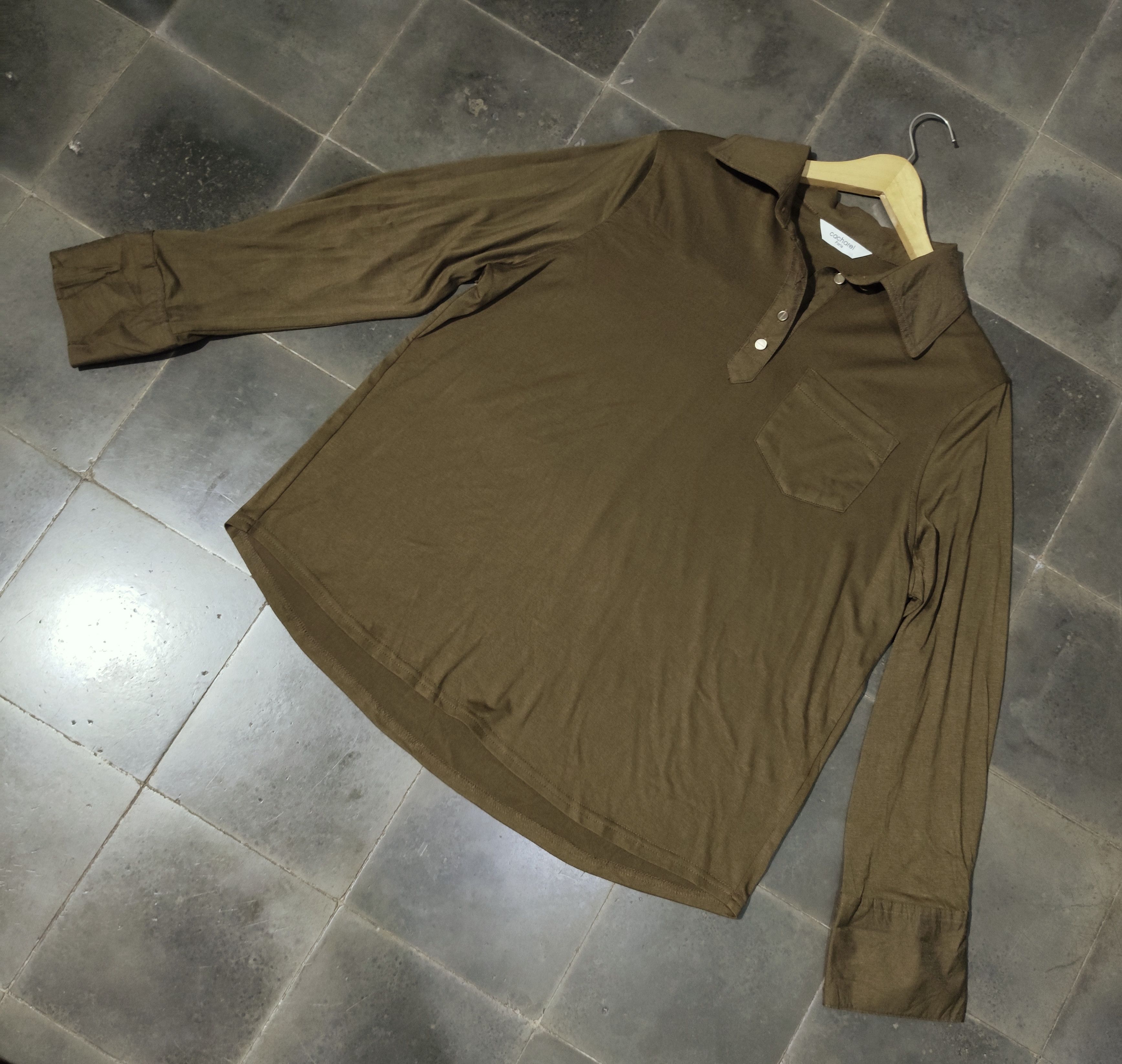 Cacharel Cacharel Longsleeve Shirts Olive Green Size XL / US 12-14 / IT 48-50 - 1 Thumbnail