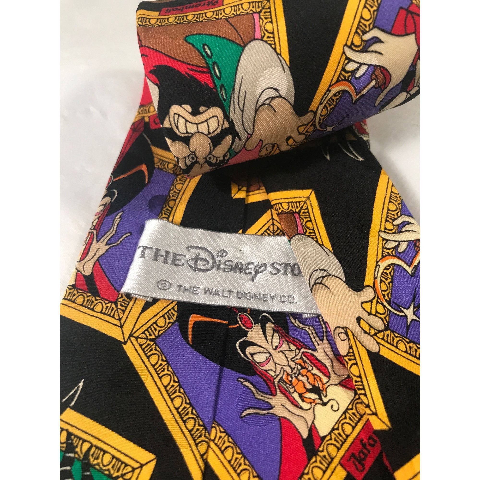 Disney The Disney Store Cartoon Villains Multi Colored Silk Tie Size ONE SIZE - 3 Thumbnail