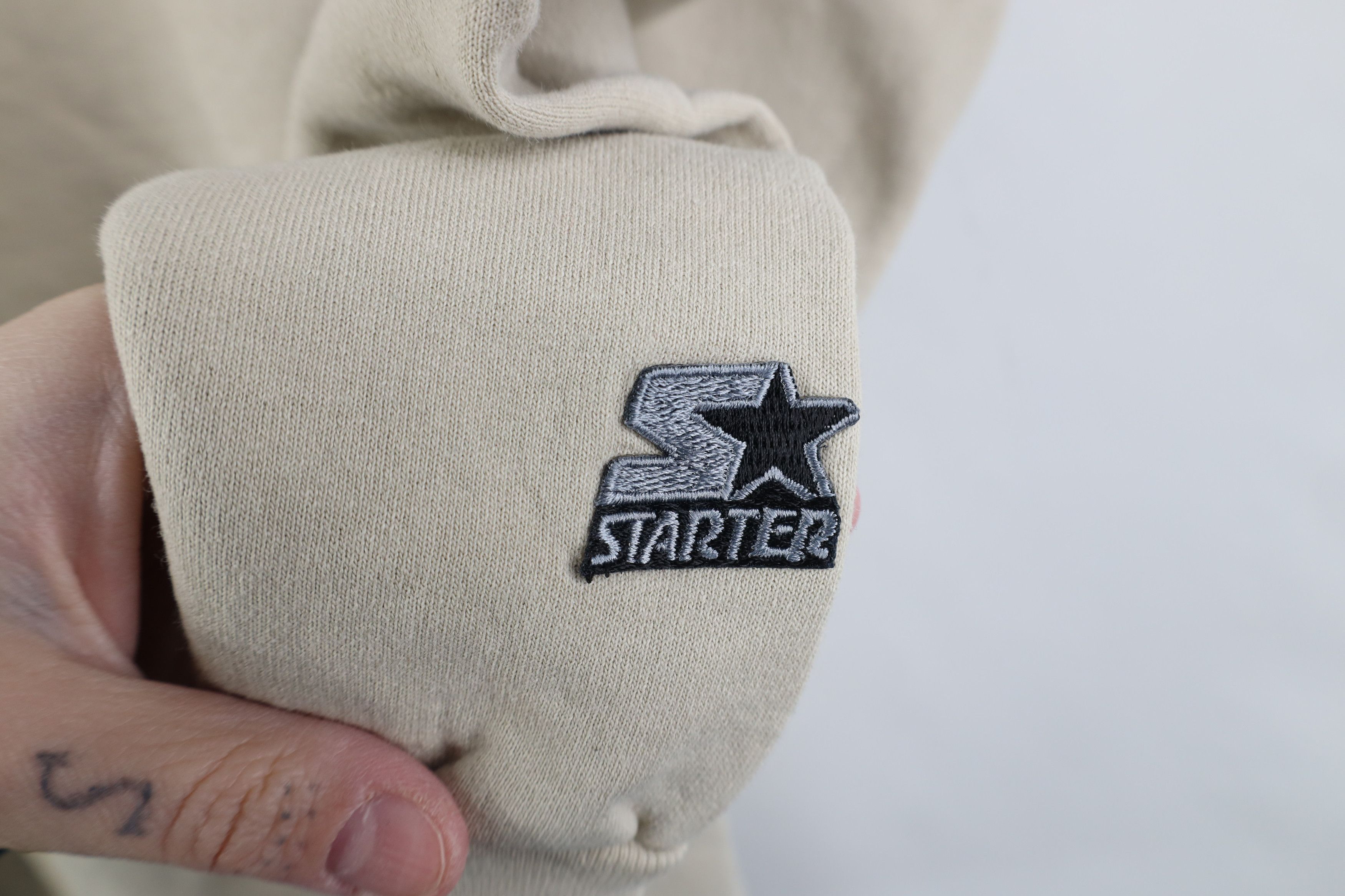 Starter Vintage 90s Starter Crewneck Sweatshirt Beige Sand Brown Size US L / EU 52-54 / 3 - 4 Thumbnail