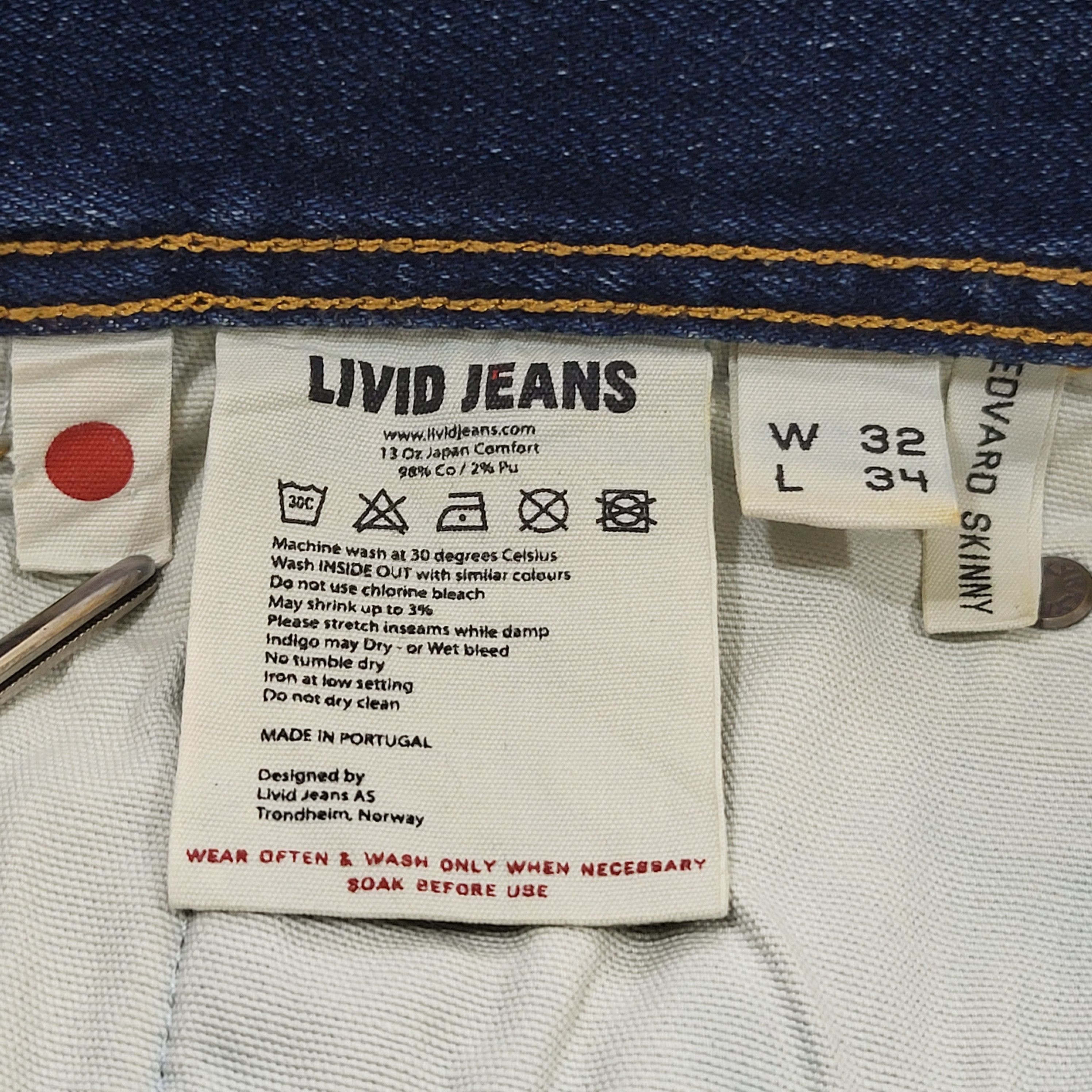 Japanese Brand Vintage Livid Jeans Selvedge Japanese Denim Pants. Rare. Size US 32 / EU 48 - 5 Thumbnail