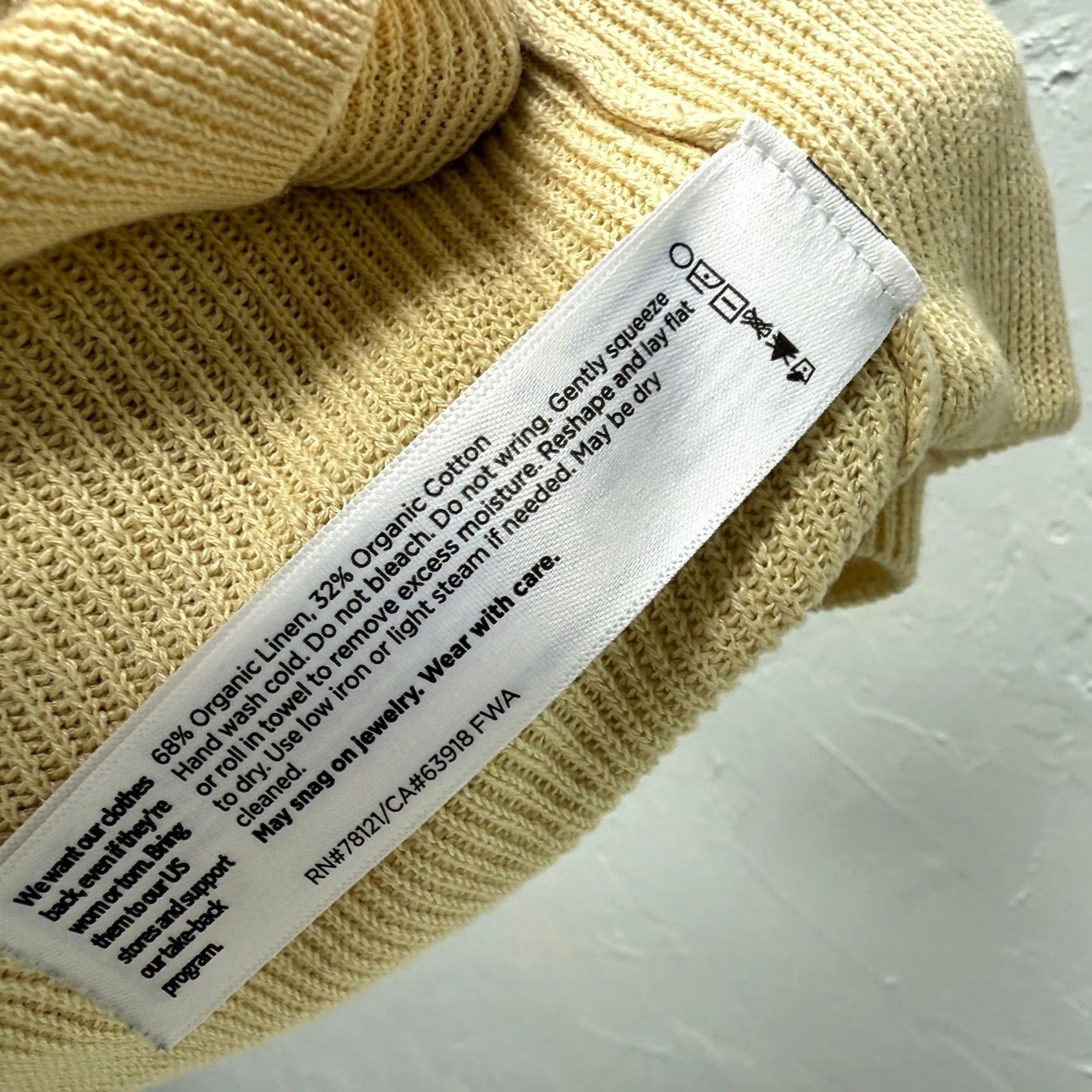 Eileen Fisher Eileen Fisher Sweater Women 1X Pullover Knit Short Sleeve Mock Neck Cap Sleeve Linen Cotton Solid Yellow Vintage: No Size XL / US 12-14 / IT 48-50 - 6 Thumbnail