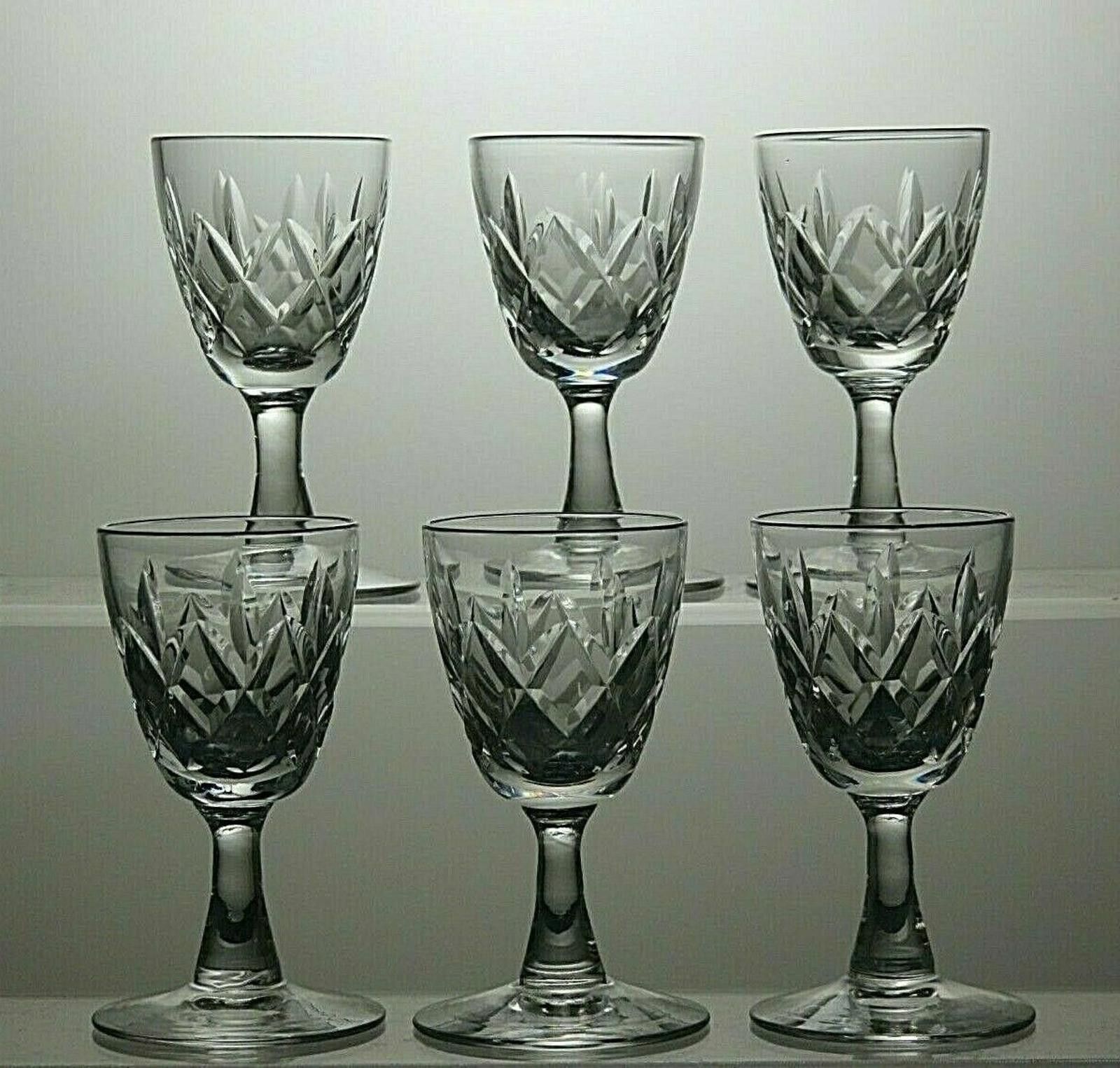 The Unbranded Brand Lead Crystal Cut Glass Set Of 6 Liqueur Glasses 3" Size ONE SIZE - 3 Thumbnail