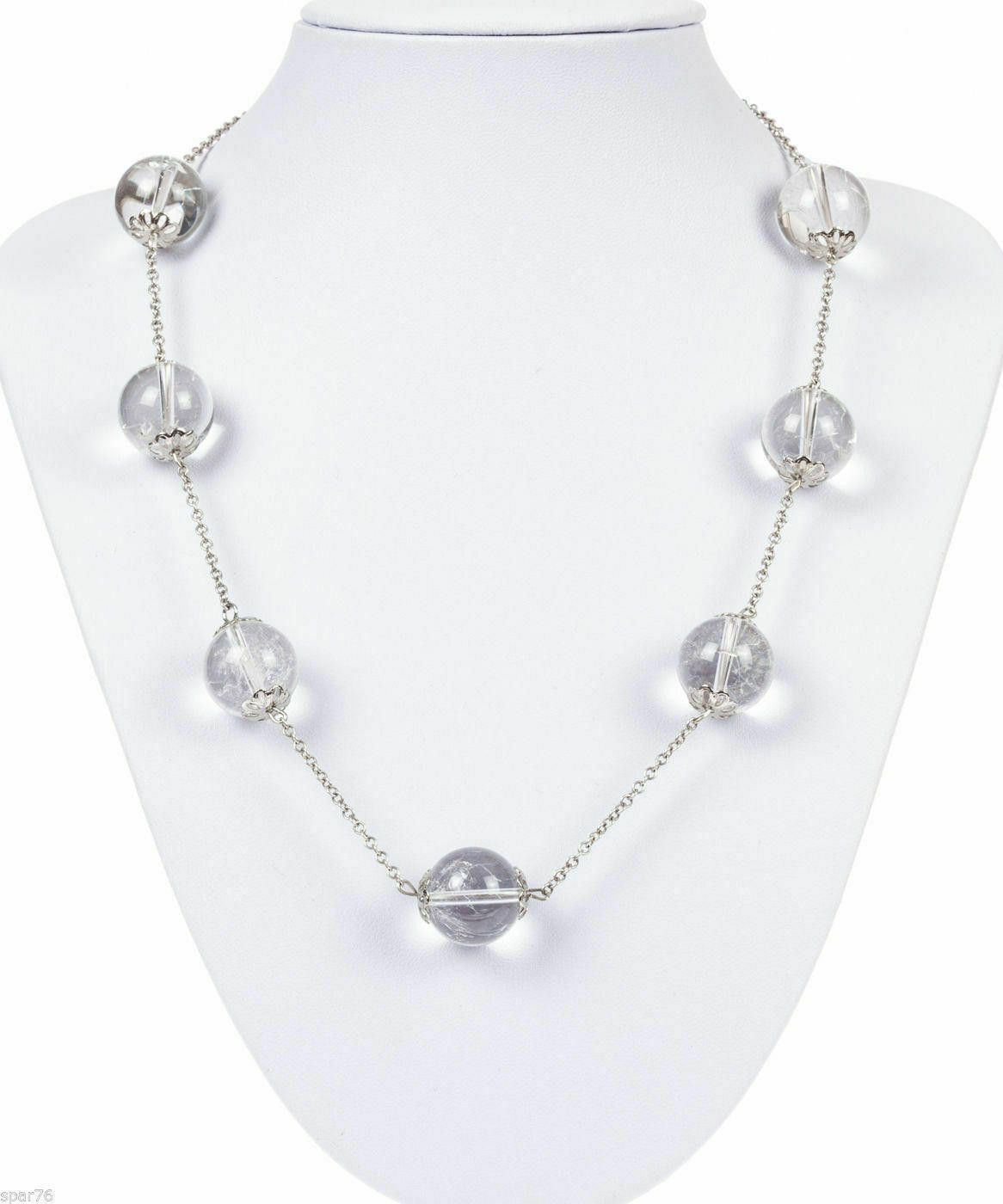 Designer Pools of Light Rock Crystal Quartz Bead Sterling Necklace Size ONE SIZE - 1 Preview