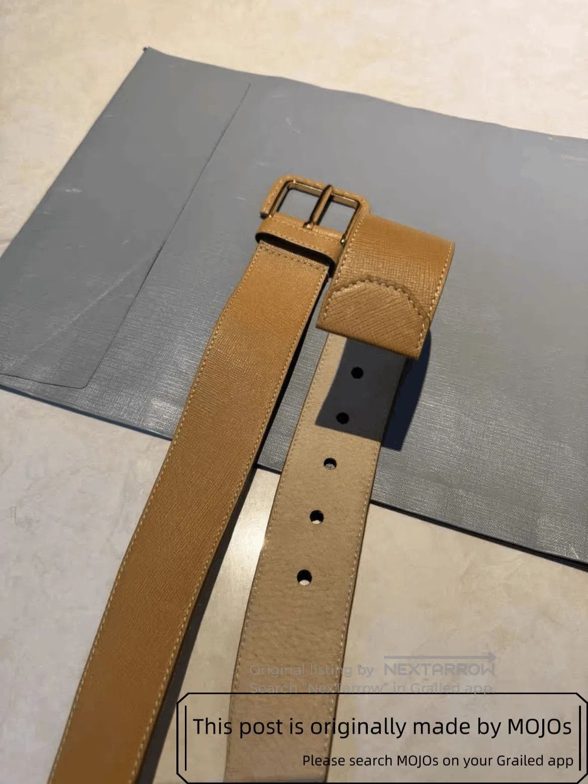 Prada Prada Vitage Style Brown Buckle Belt. Size ONE SIZE - 4 Thumbnail