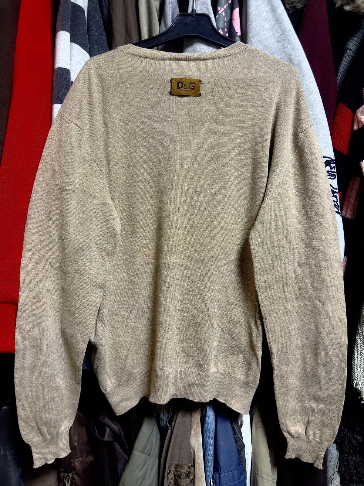 Dolce & Gabbana × Vintage Dolce & Gabbana Vintage Sweater Leather Logo Size US S / EU 44-46 / 1 - 1 Thumbnail
