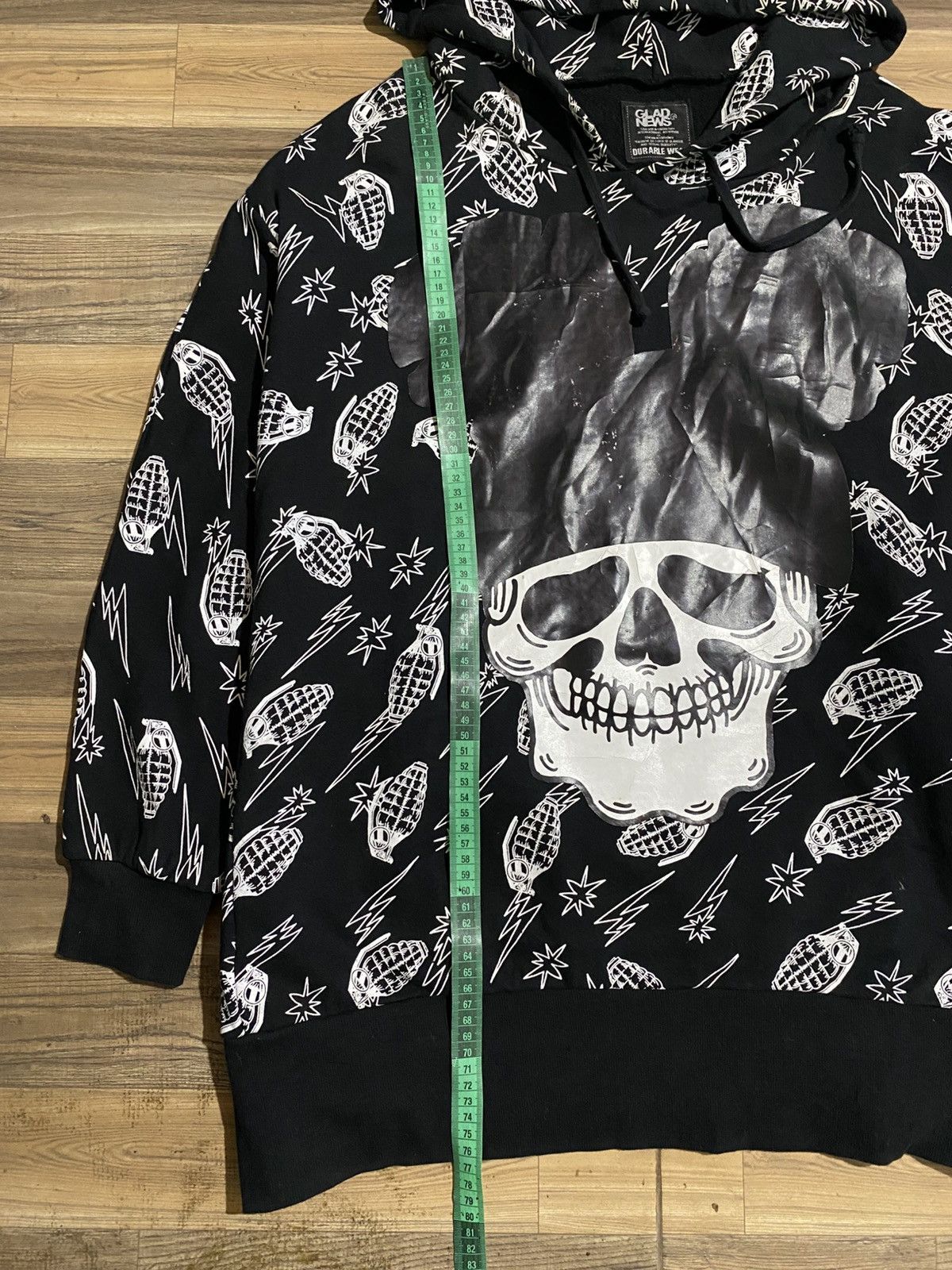 If Six Was Nine GLAD NEWS MICKEY SKULL GRENADE PONCHO HOODIES Size US L / EU 52-54 / 3 - 8 Thumbnail