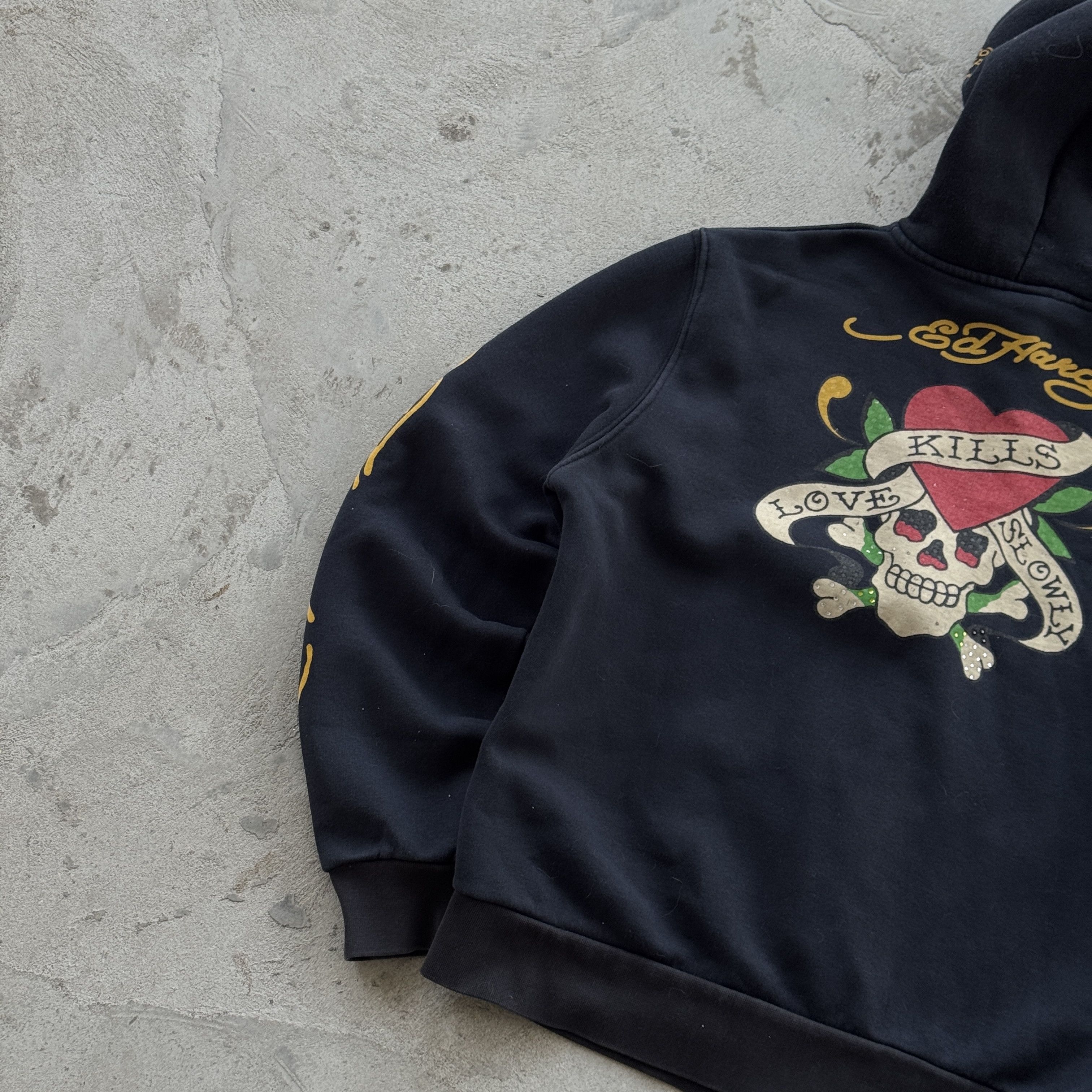 Ed Hardy Vintage 90s Ed Hardy Zip Hooded Sweatshirt Size M / US 6-8 / IT 42-44 - 8 Thumbnail