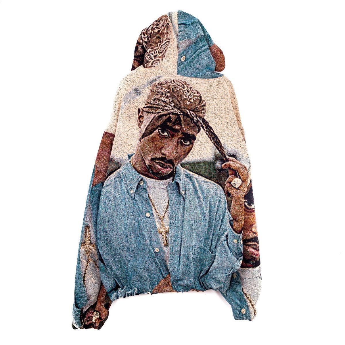 Designer × Rap Tees Noname1of1 Amerikaz Most Wanted Tupac Tapestry Hoodie sz XL Size US XL / EU 56 / 4 - 3 Thumbnail