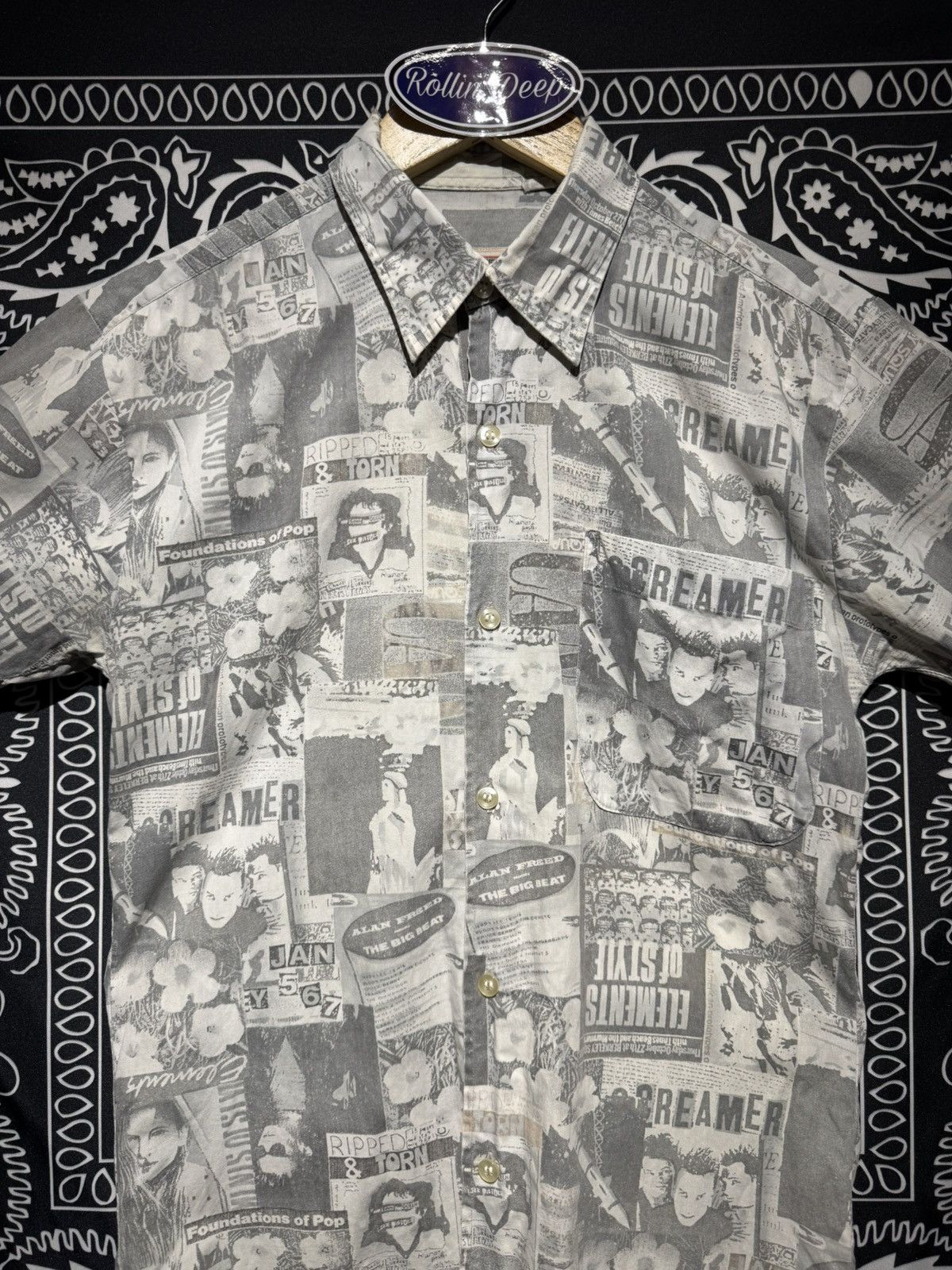 Vintage Vtg ClassicJha Button Up Shirt Over Print Size US M / EU 48-50 / 2 - 3 Thumbnail