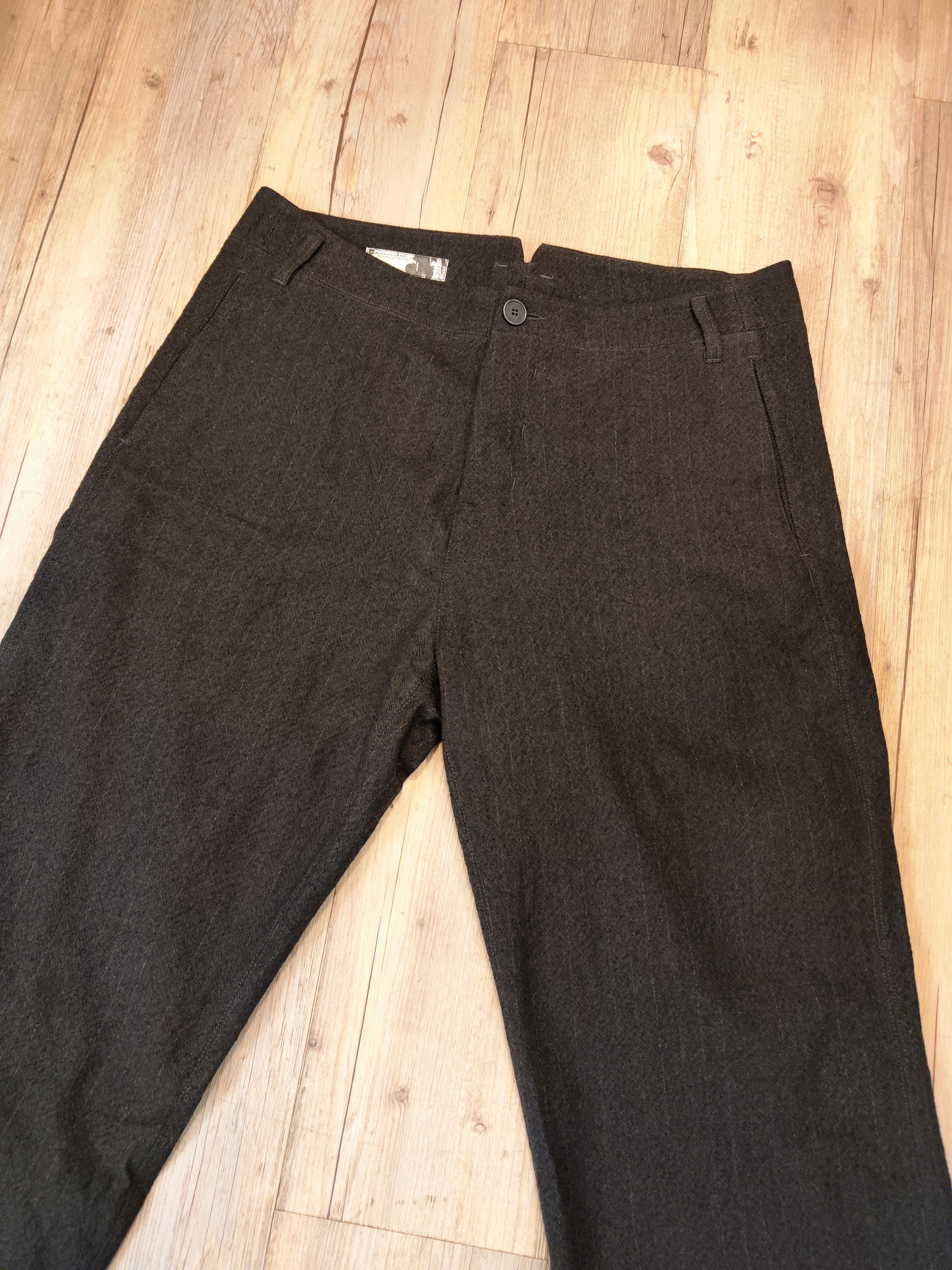 Hannibal. Wool wide trousers.Like Layer-0 or Elena Dawson Size US 36 / EU 52 - 3 Thumbnail
