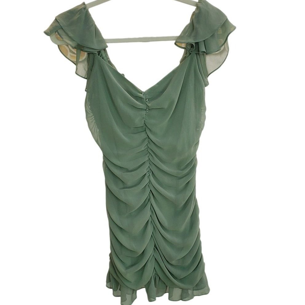 zara green ruffle sleeve dress Zara | Dresses | Zara Green Ruffle Sleeve Dress