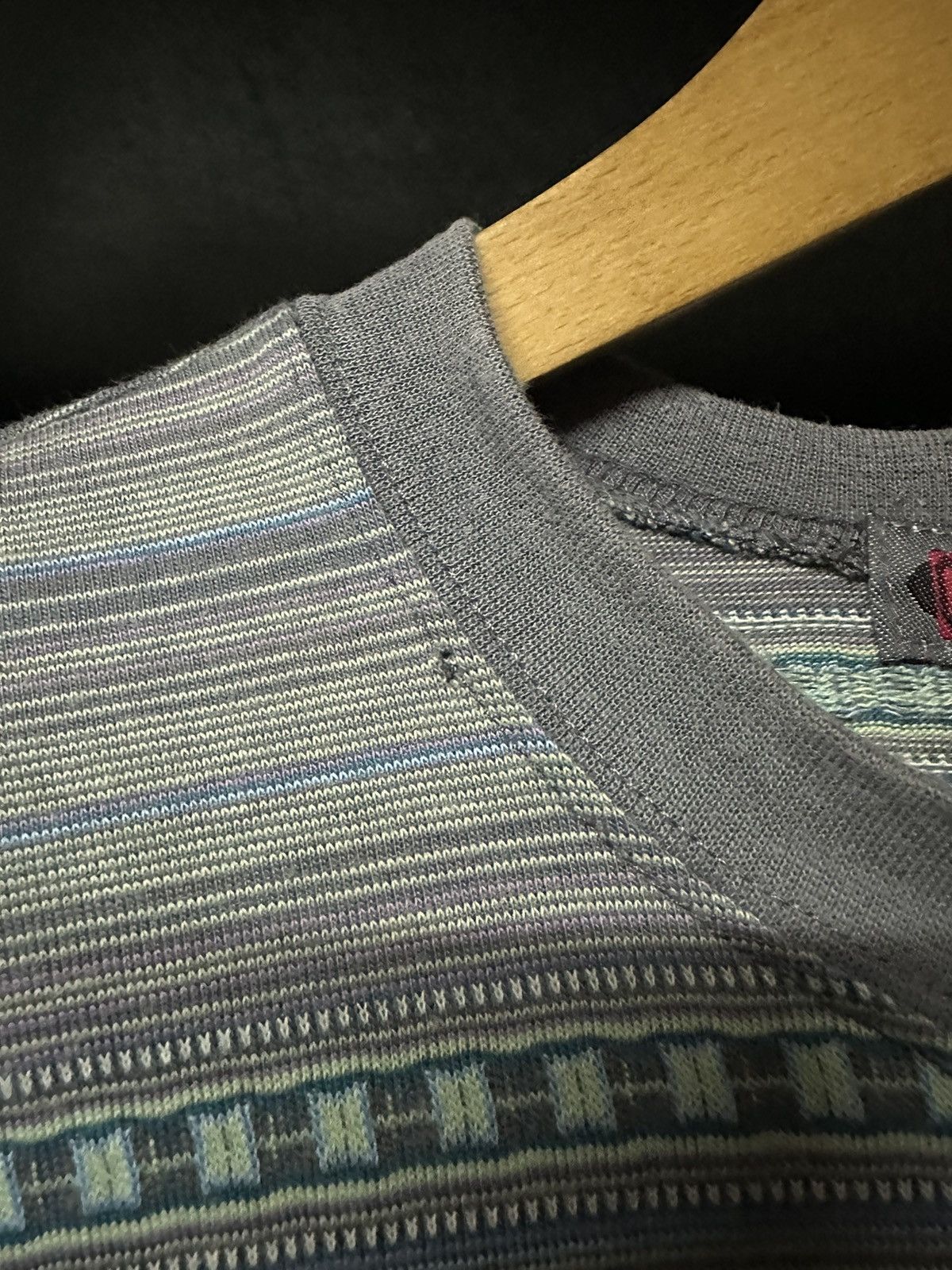 Quiksilver Vintage 80s Quiksilver Boxy Stripe Pocket Tee Size US L / EU 52-54 / 3 - 5 Thumbnail