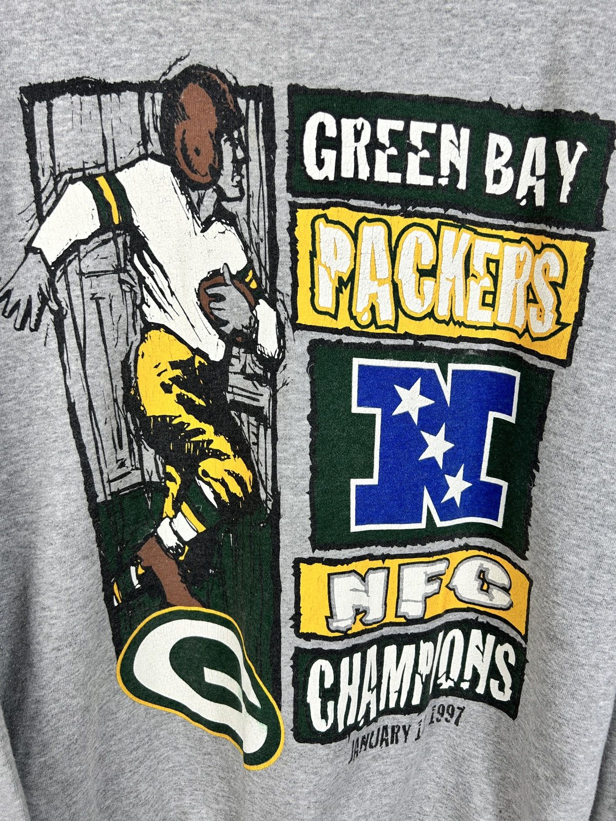 Starter 90s Starter 1997 NFC Green Bay Packers Champions Sweatshirt Size US L / EU 52-54 / 3 - 2 Thumbnail