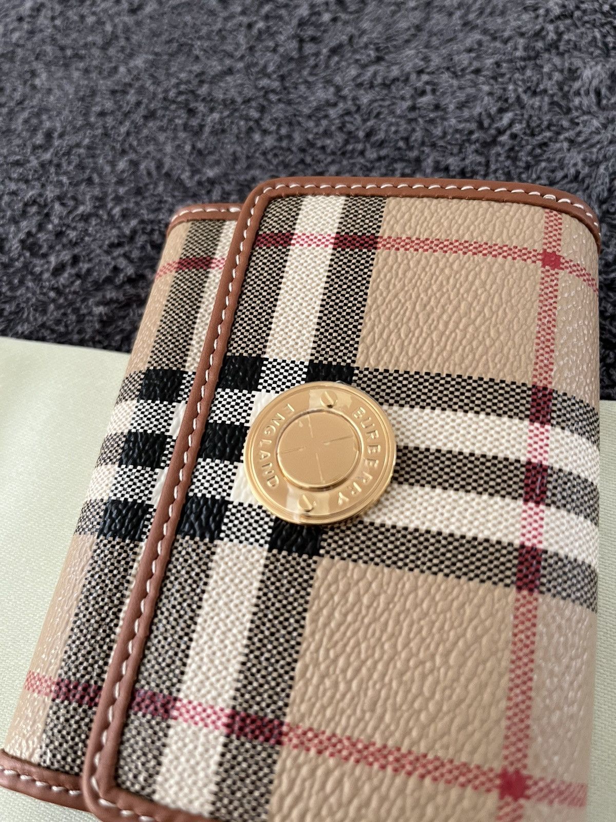 Burberry Burberry Check and Leather Small Folding Wallet Size ONE SIZE - 10 Thumbnail