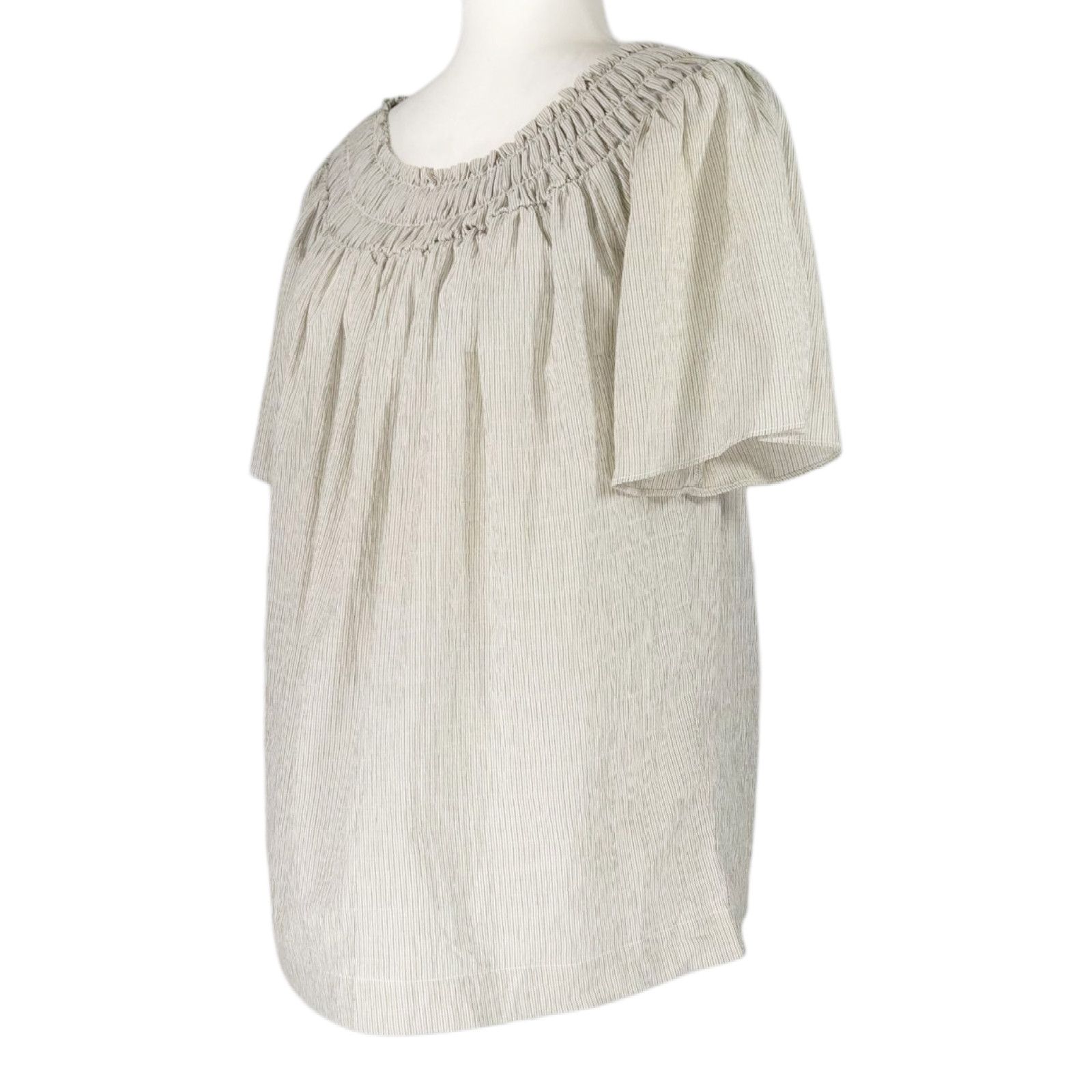 Other NWT A New Day Short Sleeve Smocked Yoke Top Sz M Olive Green Size M / US 6-8 / IT 42-44 - 2 Thumbnail