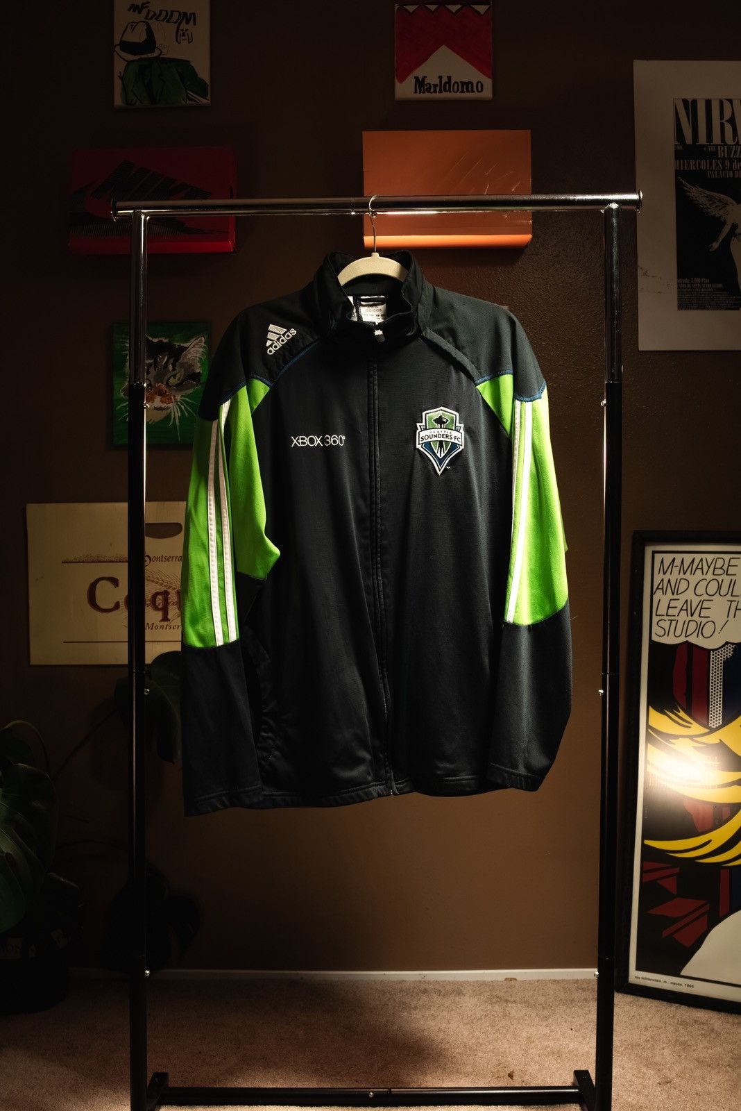 Adidas Vintage Adidas Seattle Sounders Zip Up Jacket Size US L / EU 52-54 / 3 - 1 Thumbnail