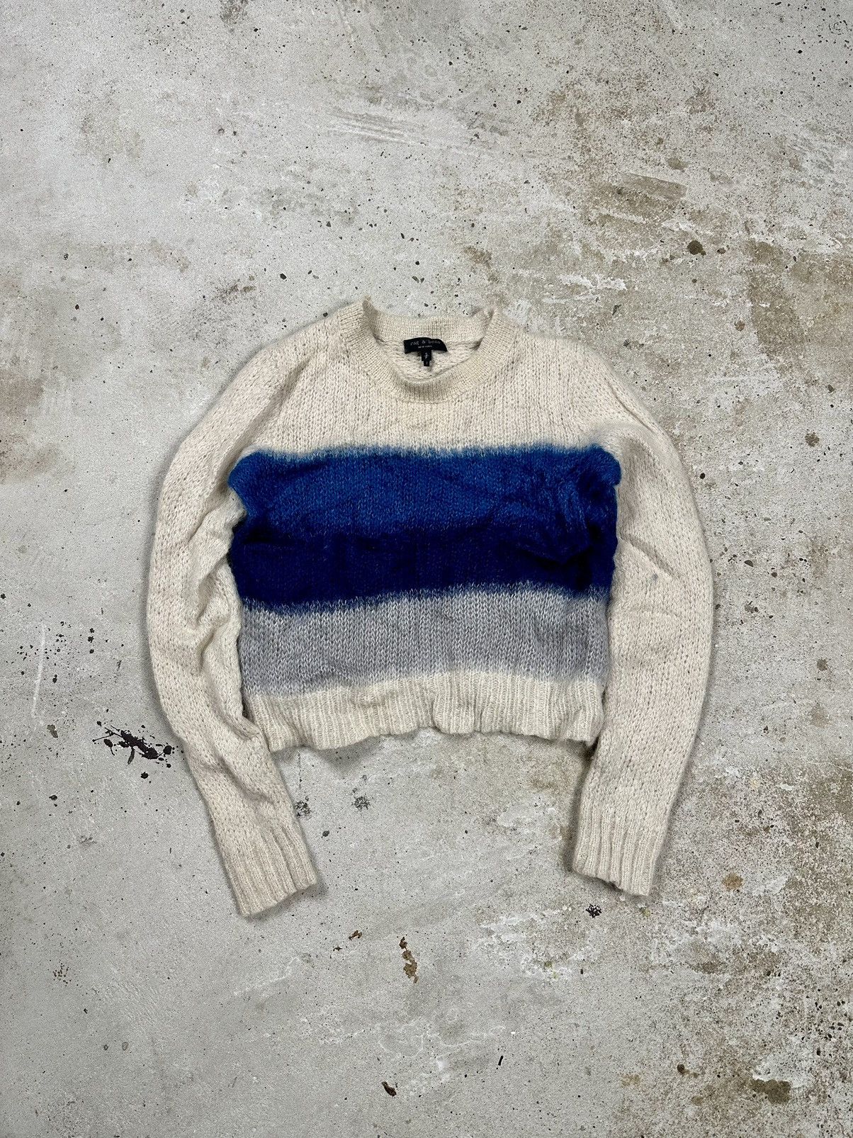 Rag & Bone Rag & Bone Striped Wool Mohair Alpaca Sweater Size S / US 4 / IT 40 - 1 Thumbnail