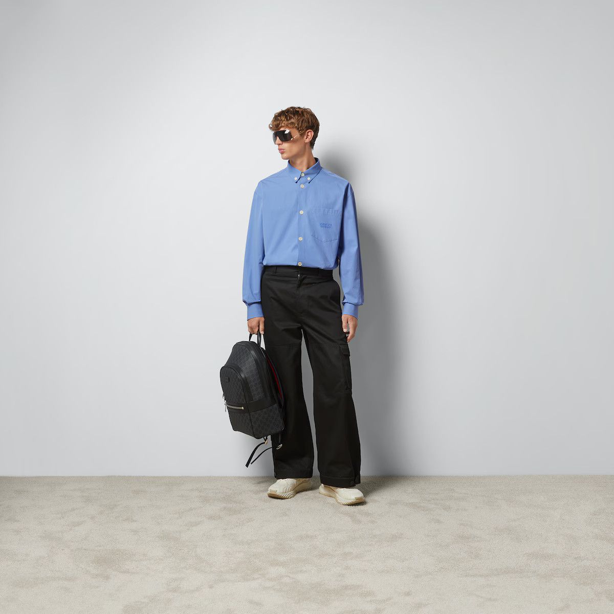 Gucci o1mt1gz0225 Cotton Drill Cargo Trousers With Patch in Black Size US 30 / EU 46 - 6 Thumbnail