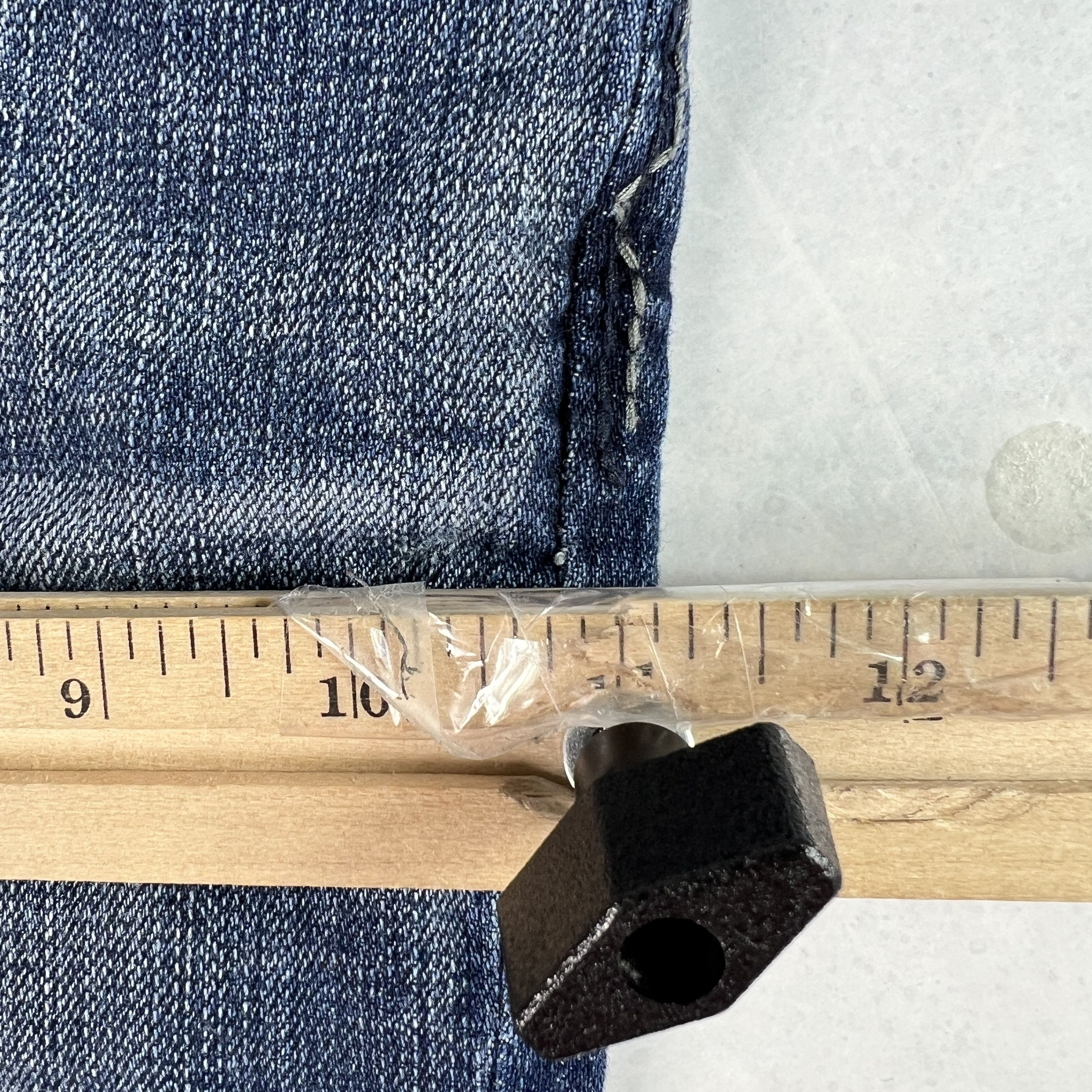 BKE BKE Jeans Long Derek Straight Leg Blue Faded Stretch Denim Size US 35 - 18 Thumbnail