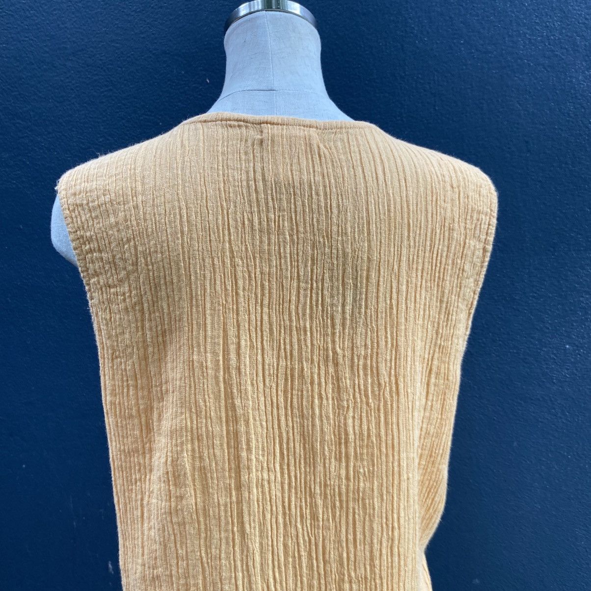 Issey Miyake Plantation Beige Textured Sleeveless Top Size M / US 6-8 / IT 42-44 - 6 Thumbnail