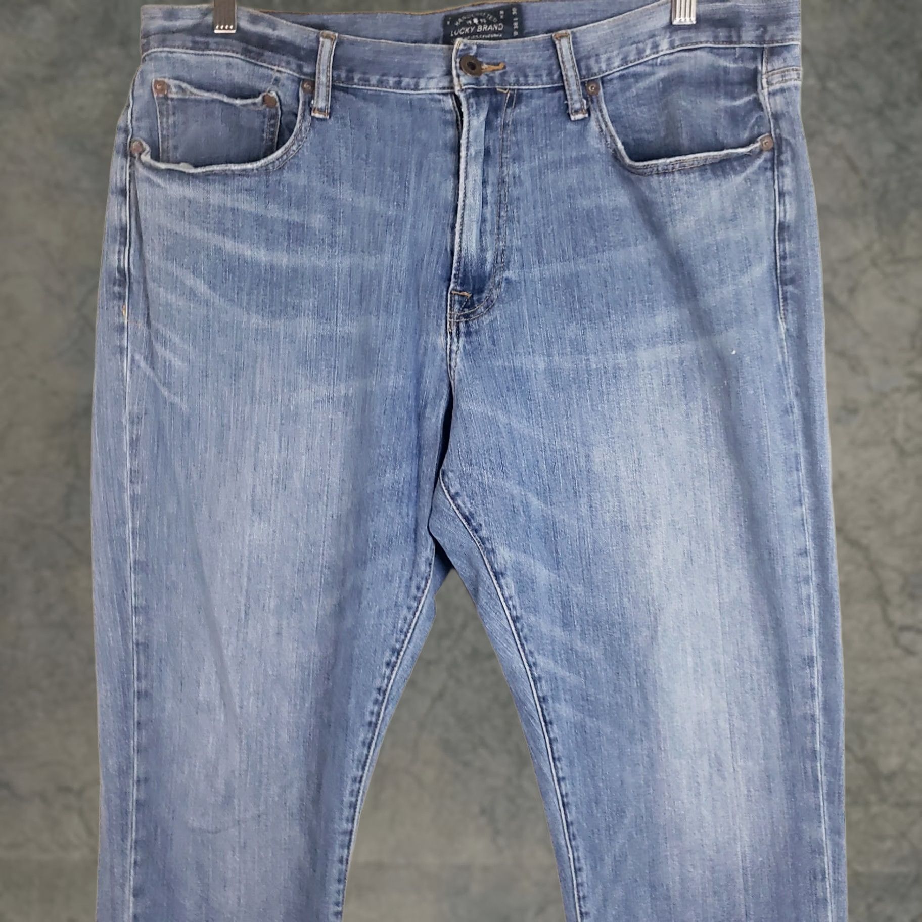 Lucky Brand Lucky Brand 410 Athletic Slim Denim Jeans Blue Men’s 38X30 Slim Straight 5-Pocket Logo USA Vintage No Size US 38 / EU 54 - 1 Thumbnail