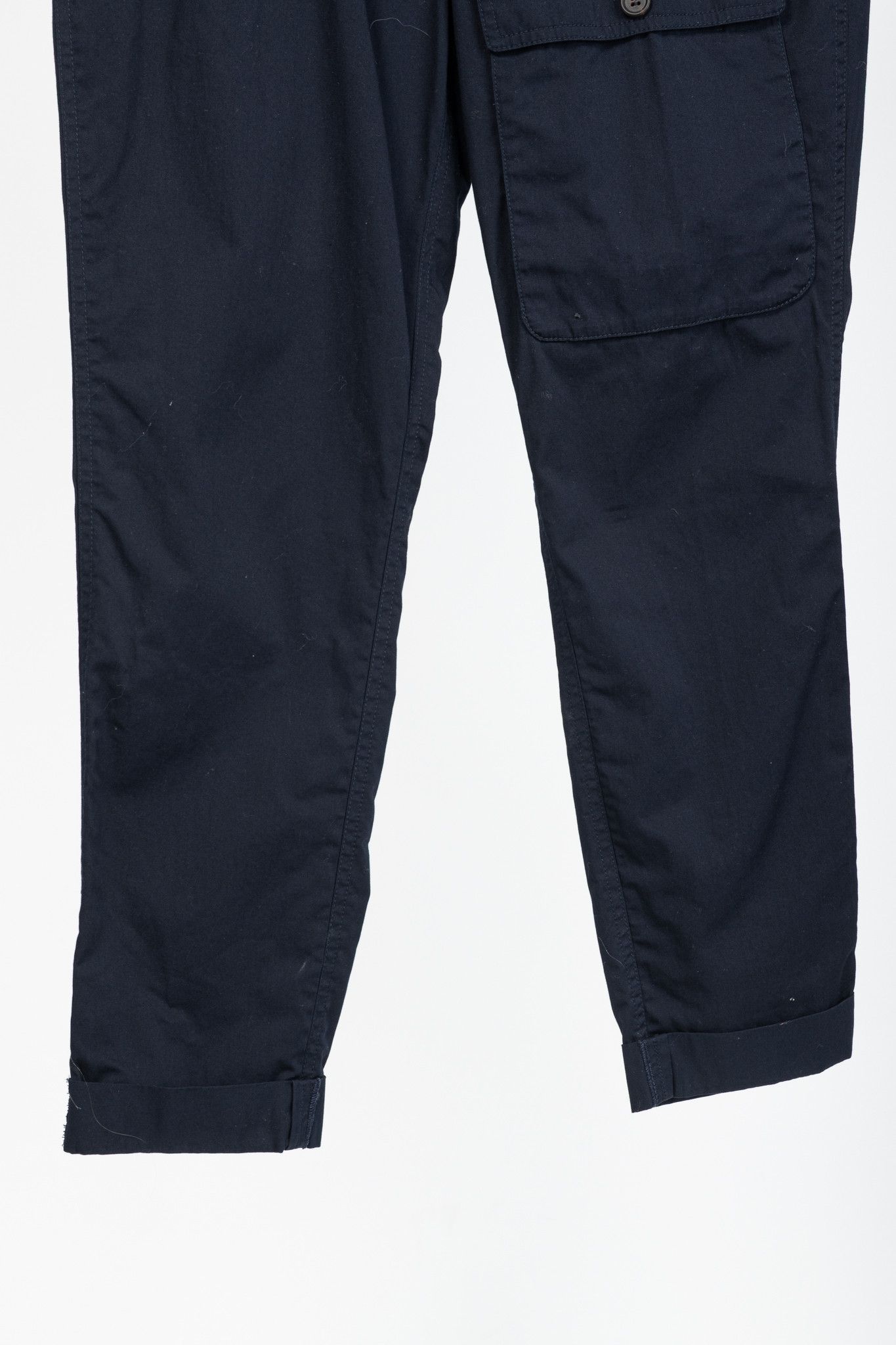 Brunello Cucinelli Brunello Cucinelli SS/17 Navy Cotton Poplin Cargo Pants Size US 32 / EU 48 - 6 Thumbnail