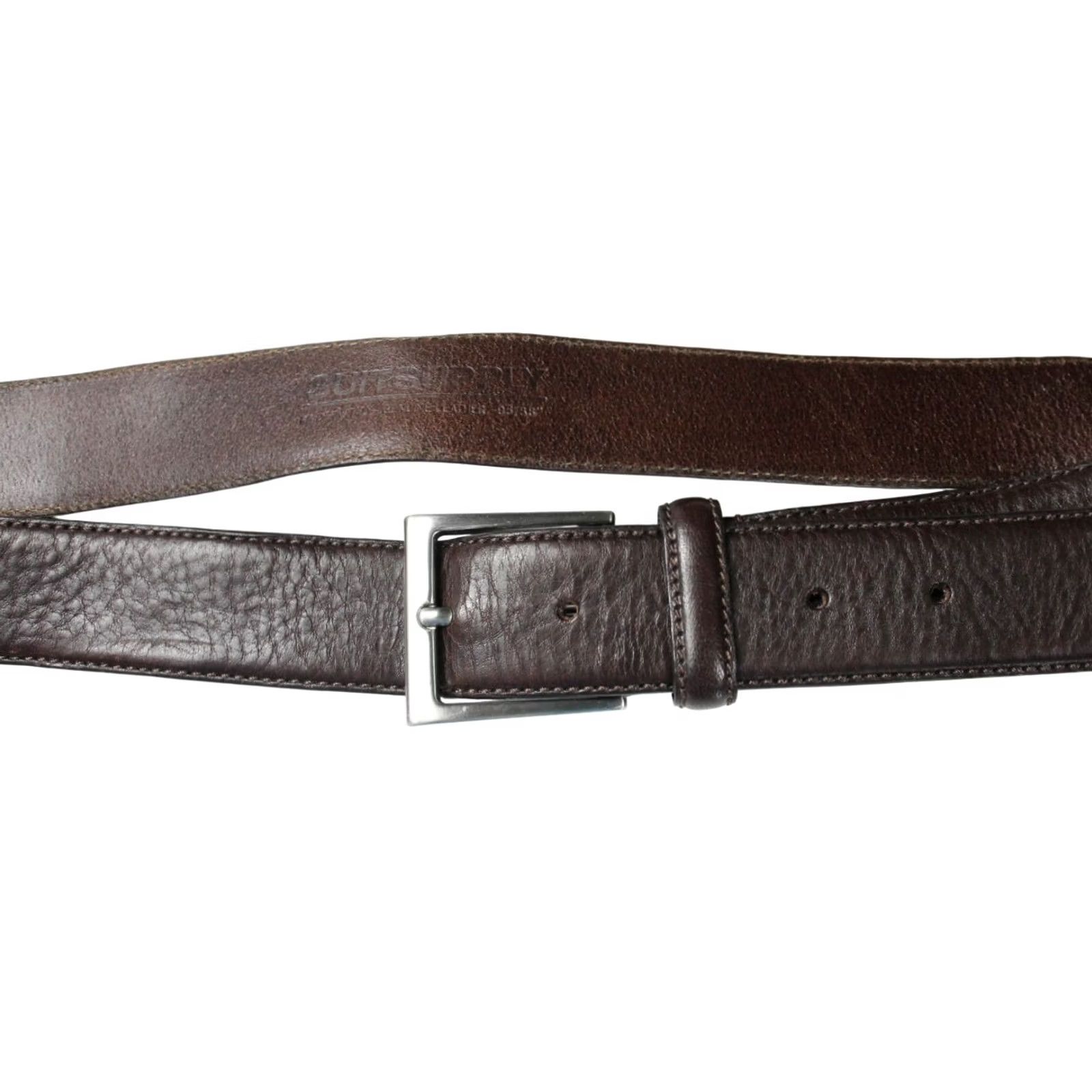 Suitsupply SUITSUPPLY Belt Men's 95/38 Brown Genuine Leather Adjustable Square Buckle Size ONE SIZE - 4 Thumbnail
