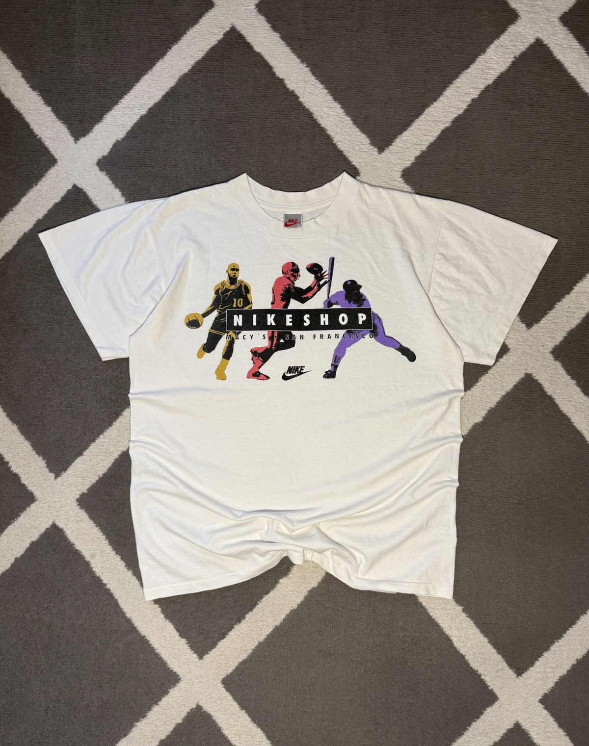 Nike Vintage 80’s Nike Made in USA Single Stitch Graphic T-shirt Size US XL / EU 56 / 4 - 2 Thumbnail