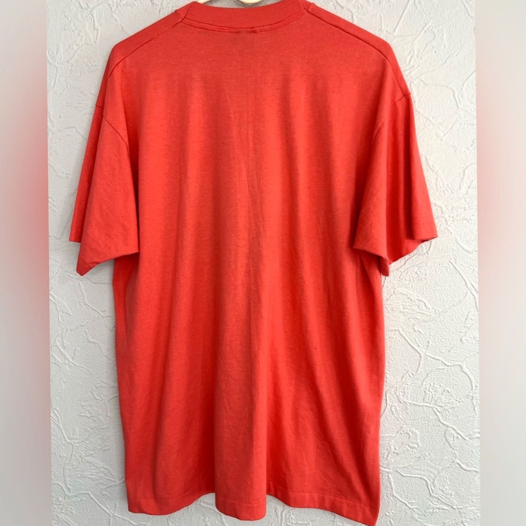 Fruit Of The Loom VINTAGE Boca Raton Shirt SZ XL Peach Panda Single Stitch NATURE Made in USA Mens Size US XL / EU 56 / 4 - 2 Thumbnail