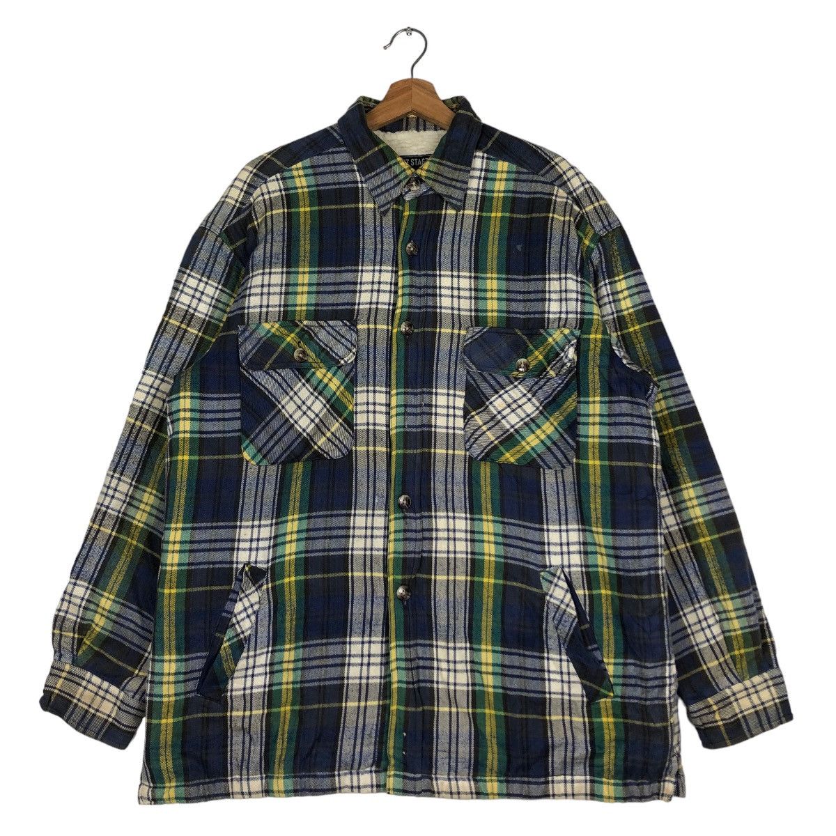 Flannel 🔥Vtg Flannel Jacket Chore Next Stage Tartan Design Japan Size US L / EU 52-54 / 3 - 1 Thumbnail