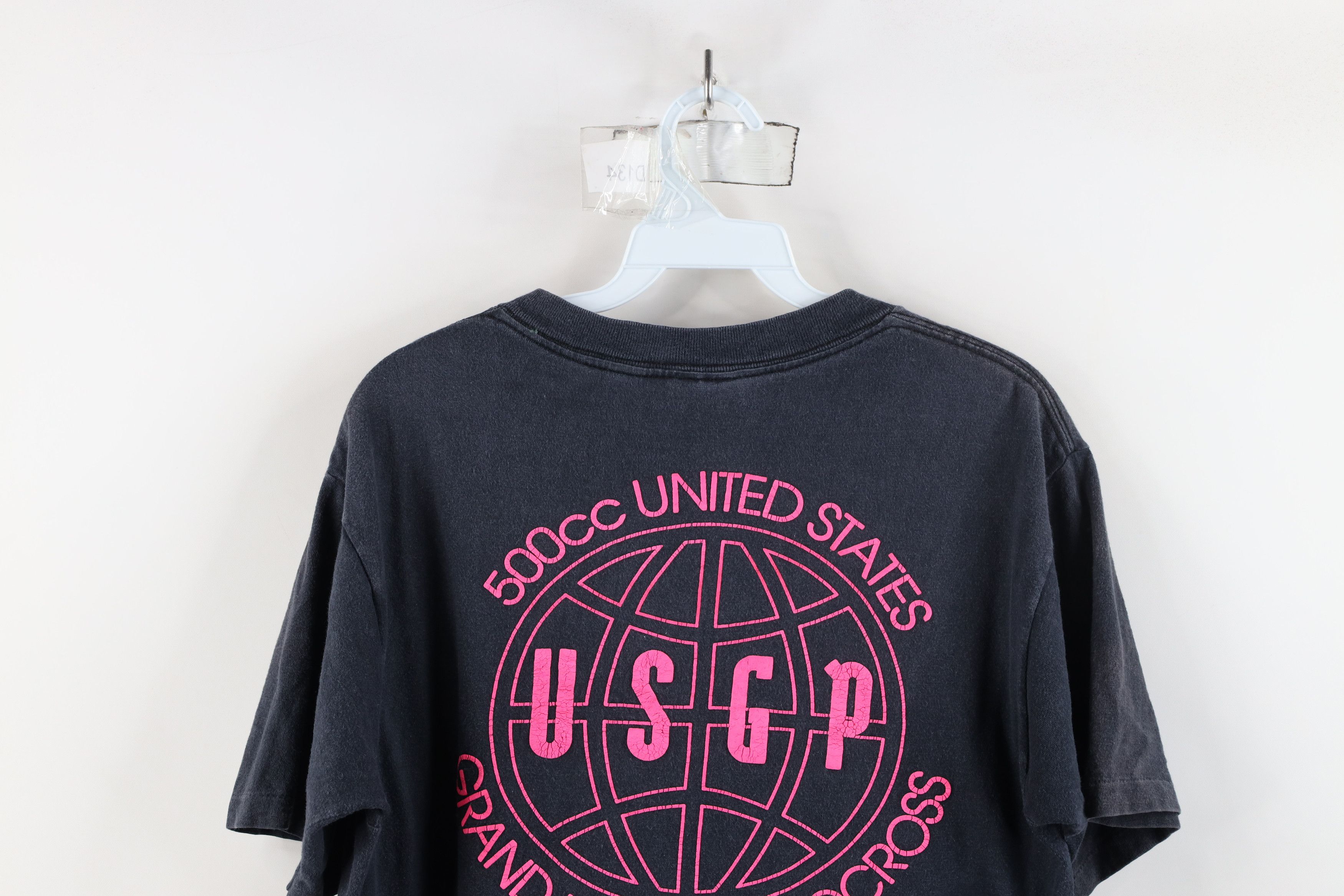 Vintage Vintage 90s Grand Prix of Motocross Racing T-Shirt USA Black Size US L / EU 52-54 / 3 - 14 Thumbnail