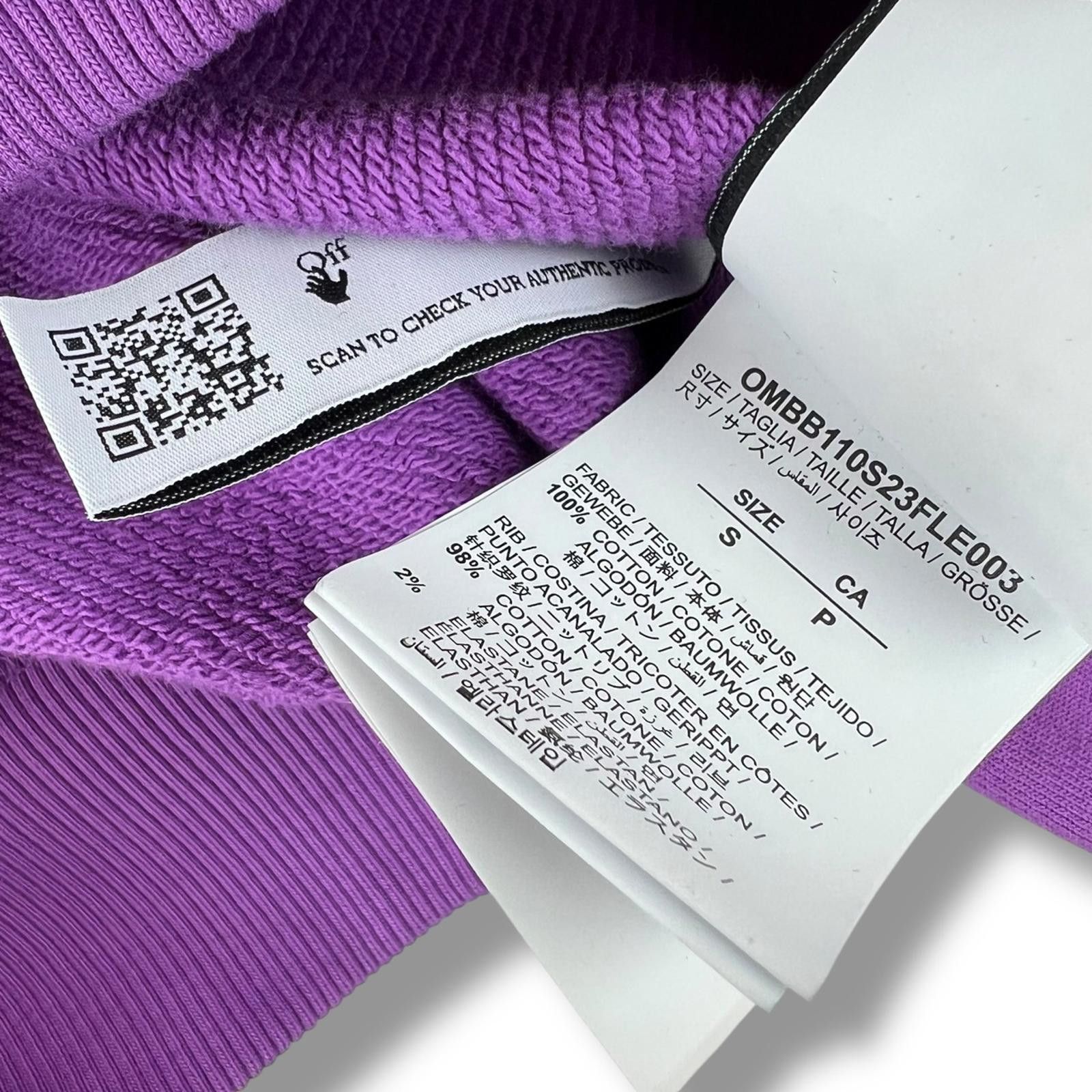 Off-White Off-White Hand Arrows Purple Hoodie Size US S / EU 44-46 / 1 - 4 Thumbnail