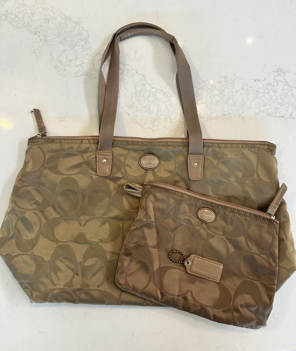 Coach Coach Getaway Signature Nylon Weekender Tote Bag Pouch Set Size ONE SIZE - 4 Thumbnail