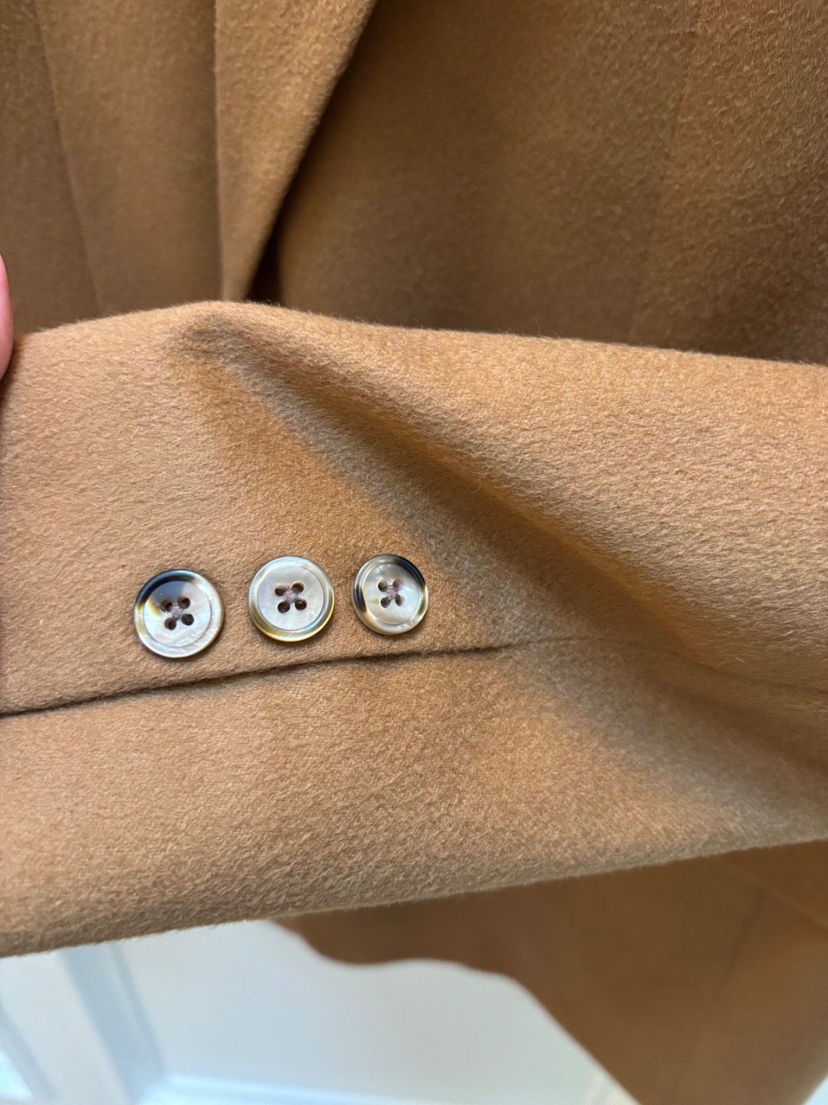 Burberry Vintage 'Burberrys' 100% Cashmere Blazer Camel Brown Size 44L - 3 Thumbnail