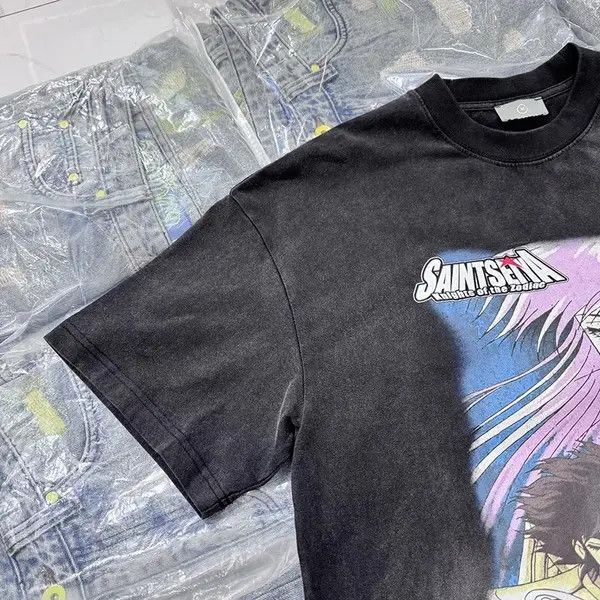 VIBE Anime SAINT SEIYA Washed T-shirt Size US XL / EU 56 / 4 - 6 Thumbnail