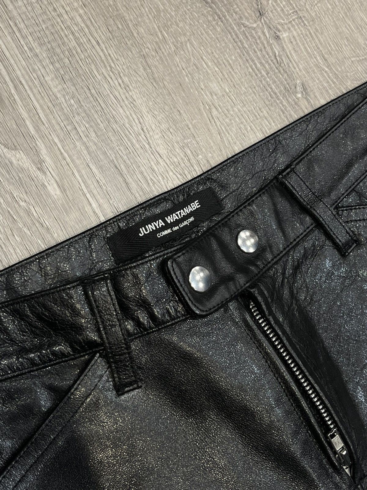 Junya Watanabe Junya Watanabe CDG AW2011 Leather Moto Pants L JH-P003 AS-IS Size 32" / US 10 / IT 46 - 2 Thumbnail