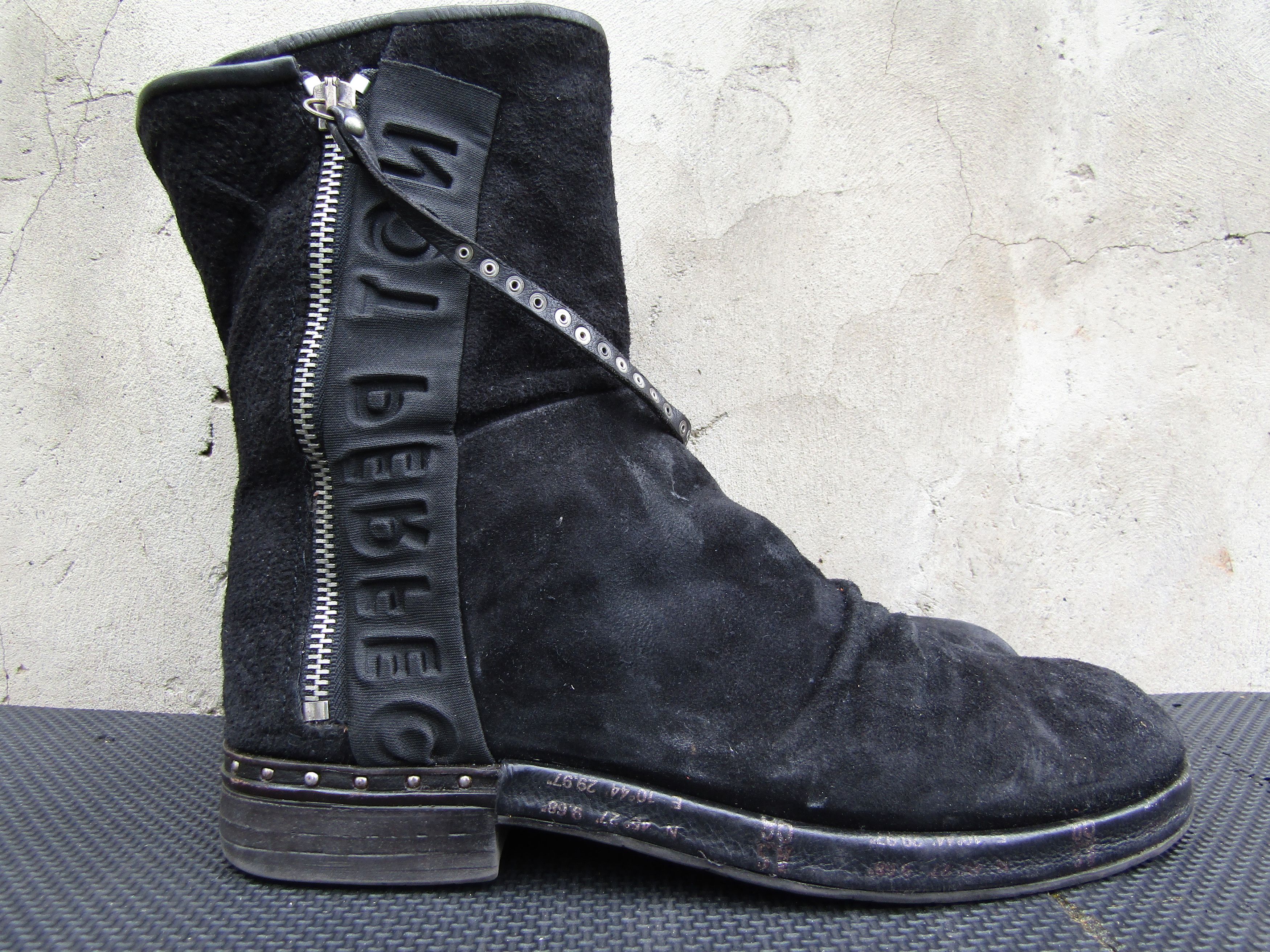 A.S.98 Airstep A.S.98 Zip Suede Black Booties Biker Boho Size US 9 / IT 39 - 5 Thumbnail