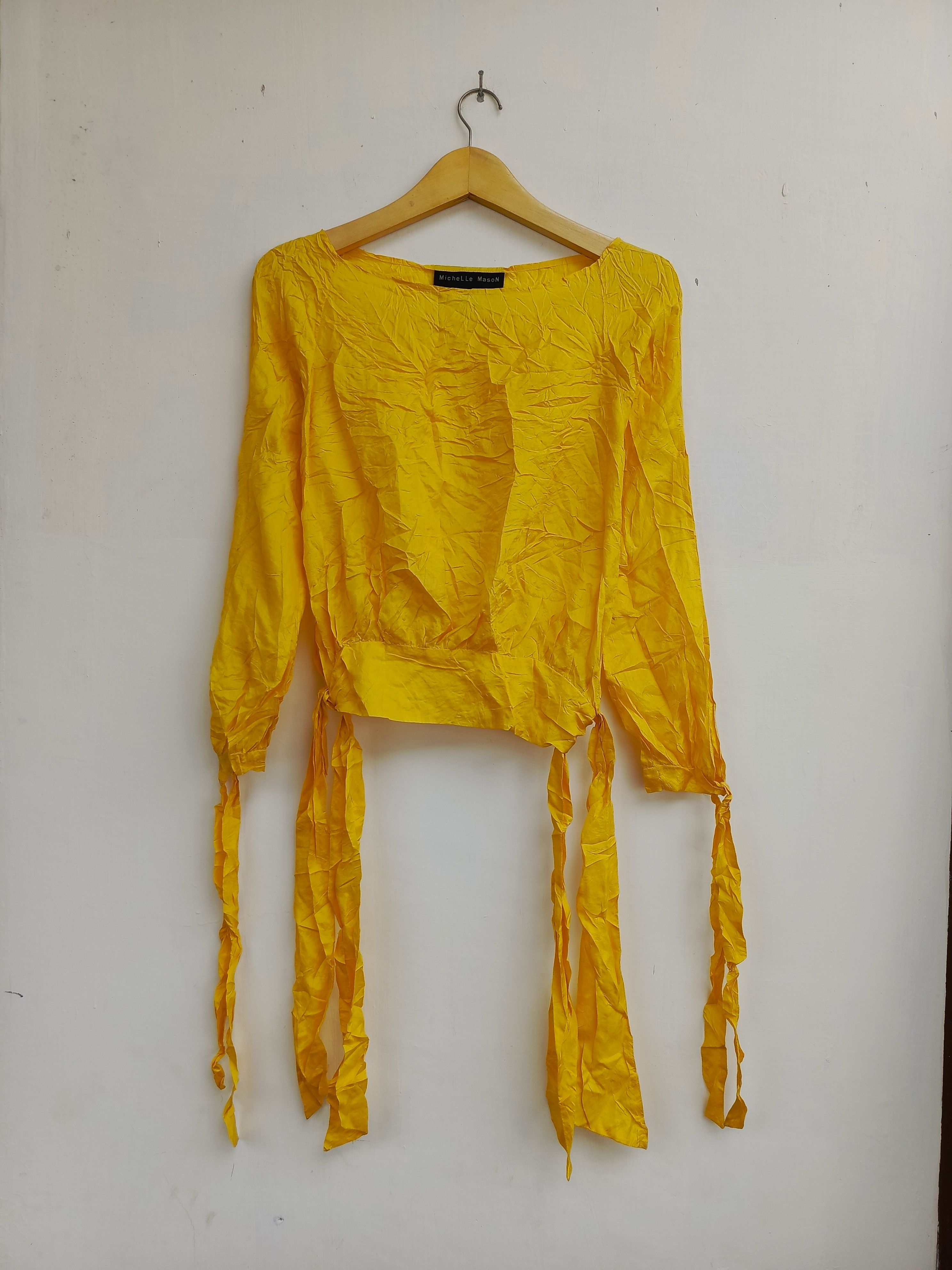 Designer × Vintage Michelle mason silk yellow blouse Size XS / US 0-2 / IT 36-38 - 1 Thumbnail