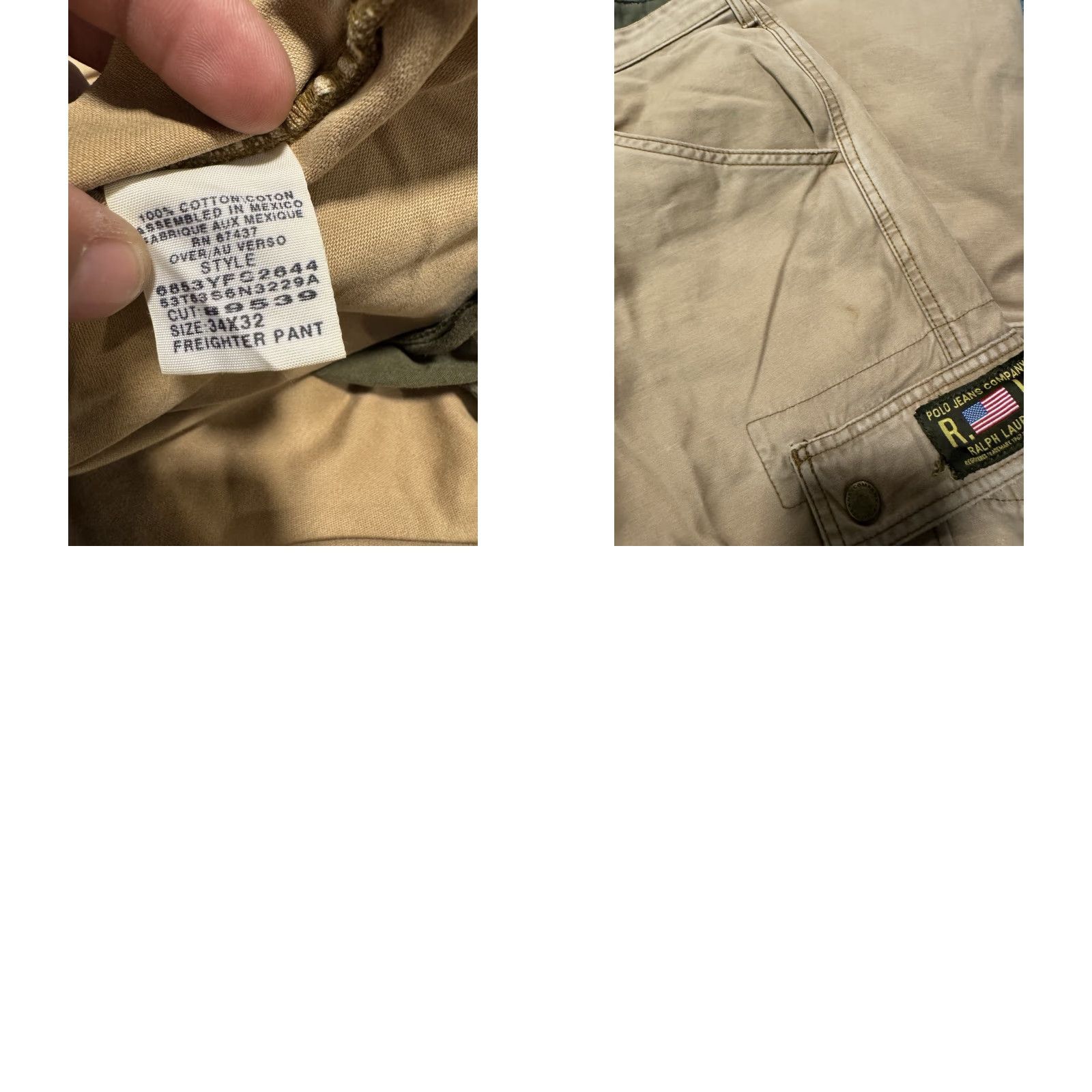 Polo Ralph Lauren VINTAGE Polo Ralph Lauren Freighter Pants Cargo Tan 34x32 USA Cargo Pants Men Regular Straight Khaki Canvas Workwear(Size 34) Size US S / EU 44-46 / 1 - 11 Thumbnail