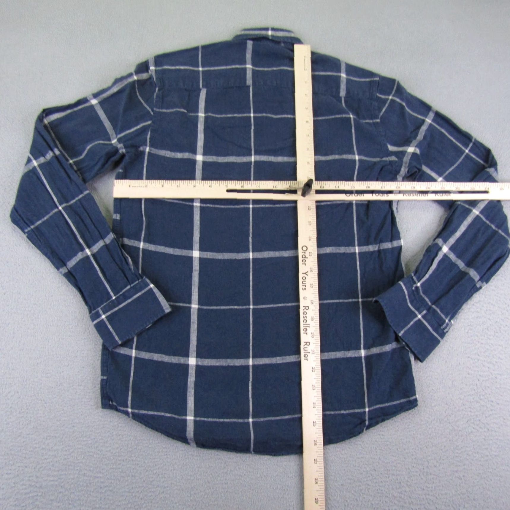 Saturdays NYC VINTAGE Saturdays NYC Shirt Mens Small Long Sleeve Blue Plaid Linen Blend Button Up Casual Outdoor Mens Size US S / EU 44-46 / 1 - 5 Thumbnail