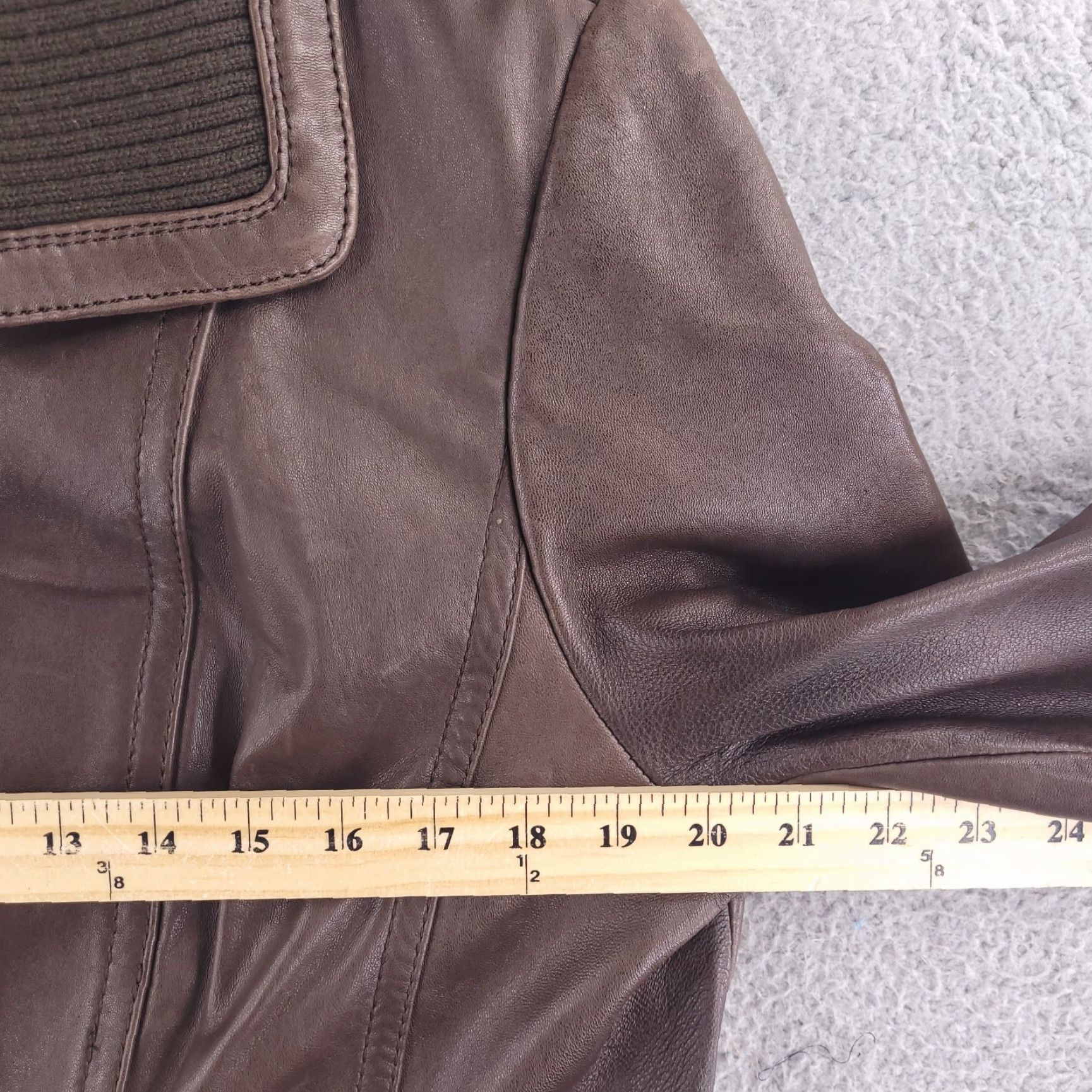 Jones New York Jones New York Coat Womens Medium Leather Brown Trench Long Real Genuine Size M / US 6-8 / IT 42-44 - 7 Thumbnail