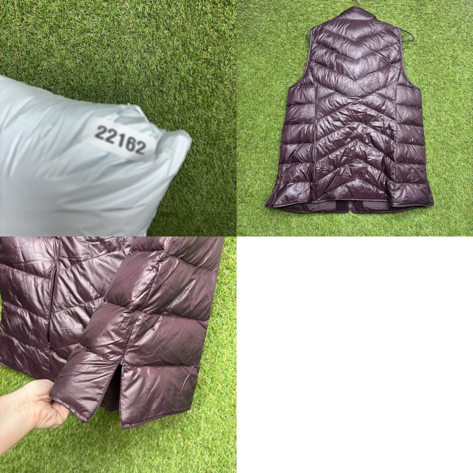 J. Jill J.Jill Down Puffer Vest Womens Large Petite Full Zip Hooded Quilted Purple Size L / US 10 / IT 46 - 8 Thumbnail