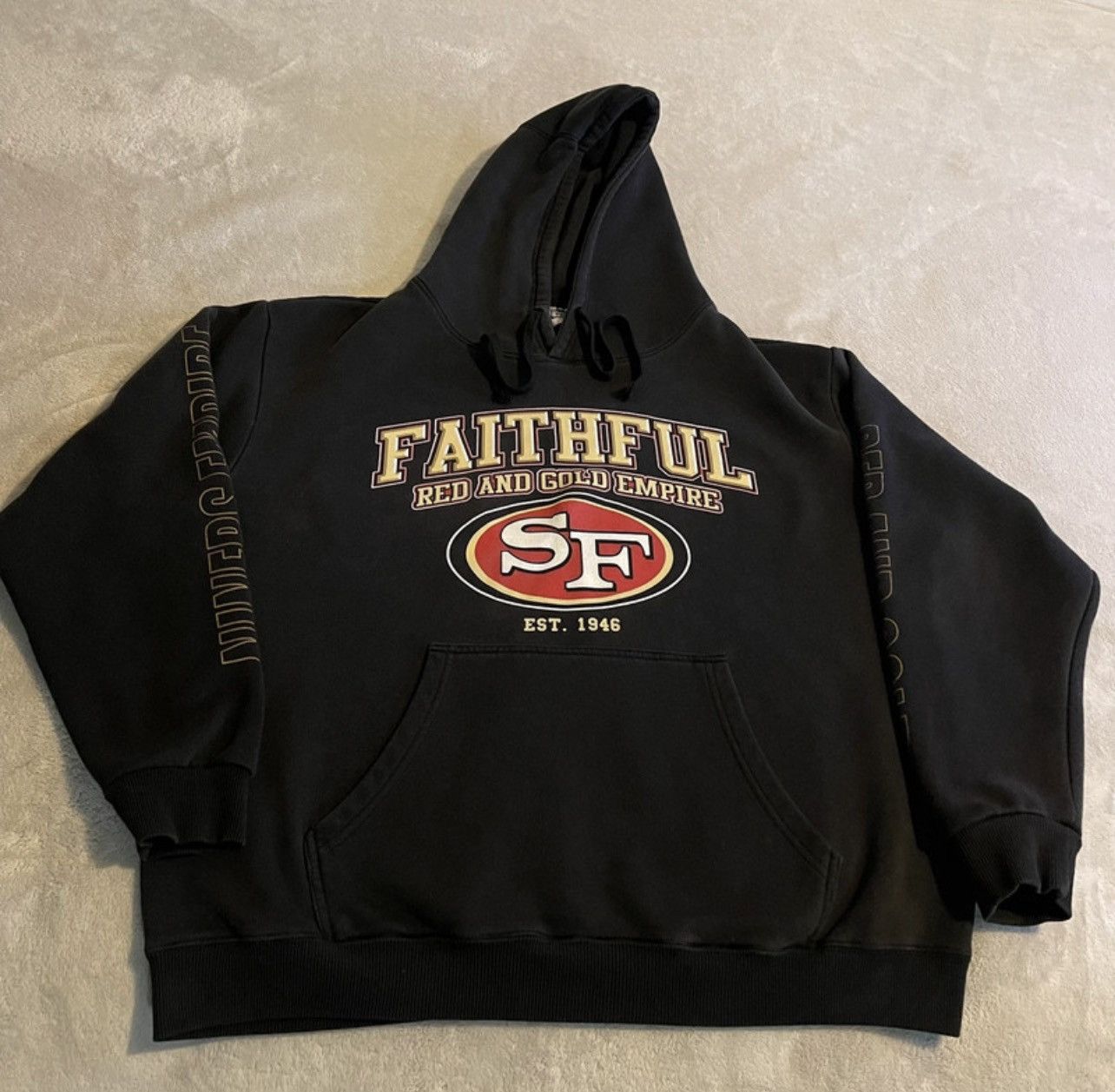 Other Vintage Y2K San Francisco 49ers Pro Team Hoodie Men XL Black Size US XL / EU 56 / 4 - 3 Thumbnail