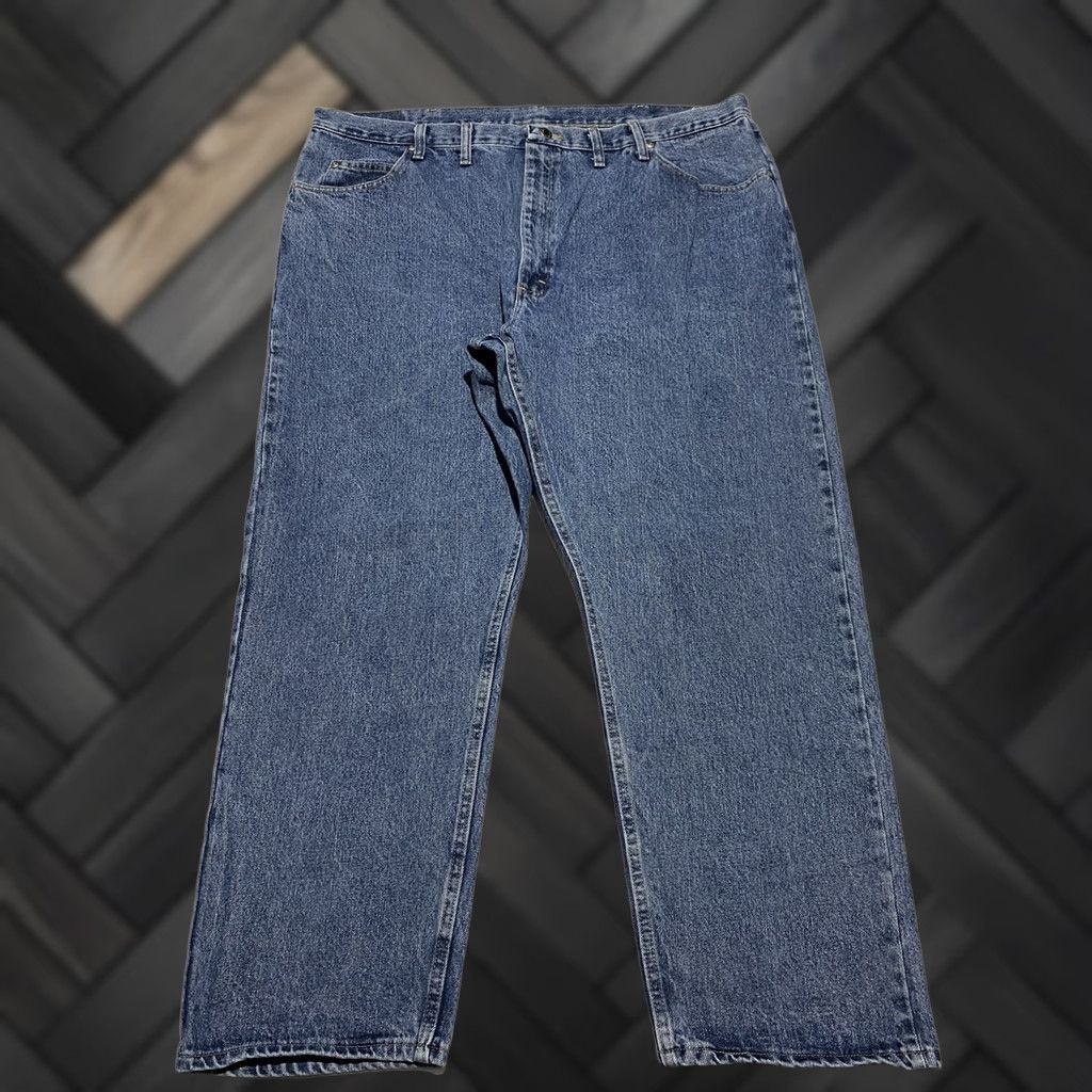 Wrangler Wrangler Jeans Mens 44x30 Blue Relaxed Fit Denim 5-Pocket Zipper Button Fly Comfort Guaranteed Mens Space9T701VR Size US 44 / EU 60 - 1 Thumbnail