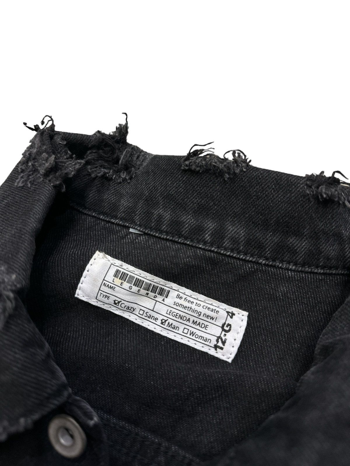 Japanese Brand LEGENDA MADE DESTROYED DISTRESSED LONG DENIM JACKET FOR MEN Size US M / EU 48-50 / 2 - 3 Thumbnail